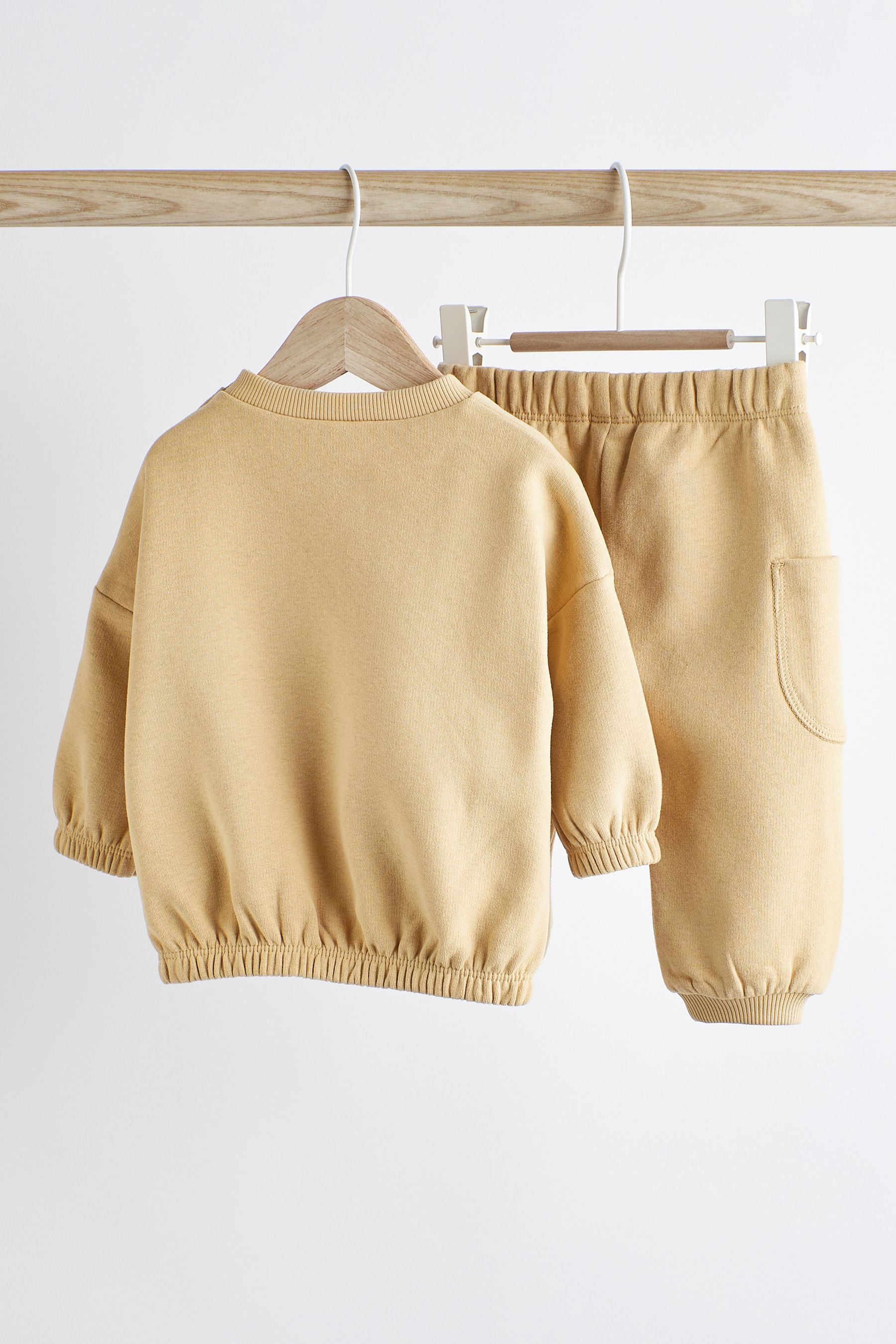 Buttermilk Yellow Cosy Baby Sweatshirt And Joggers 2 Piece Set