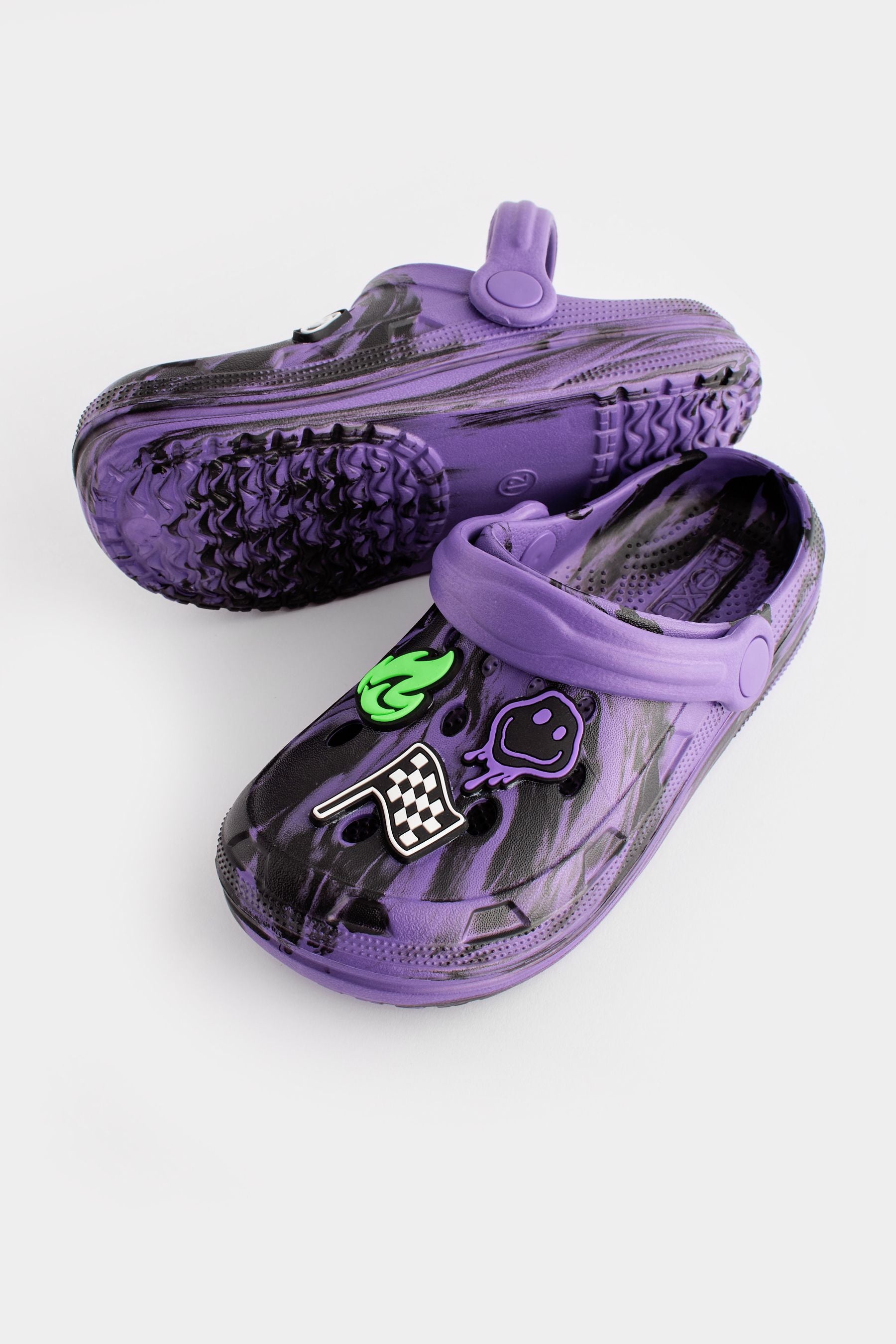 Purple Marble Clogs