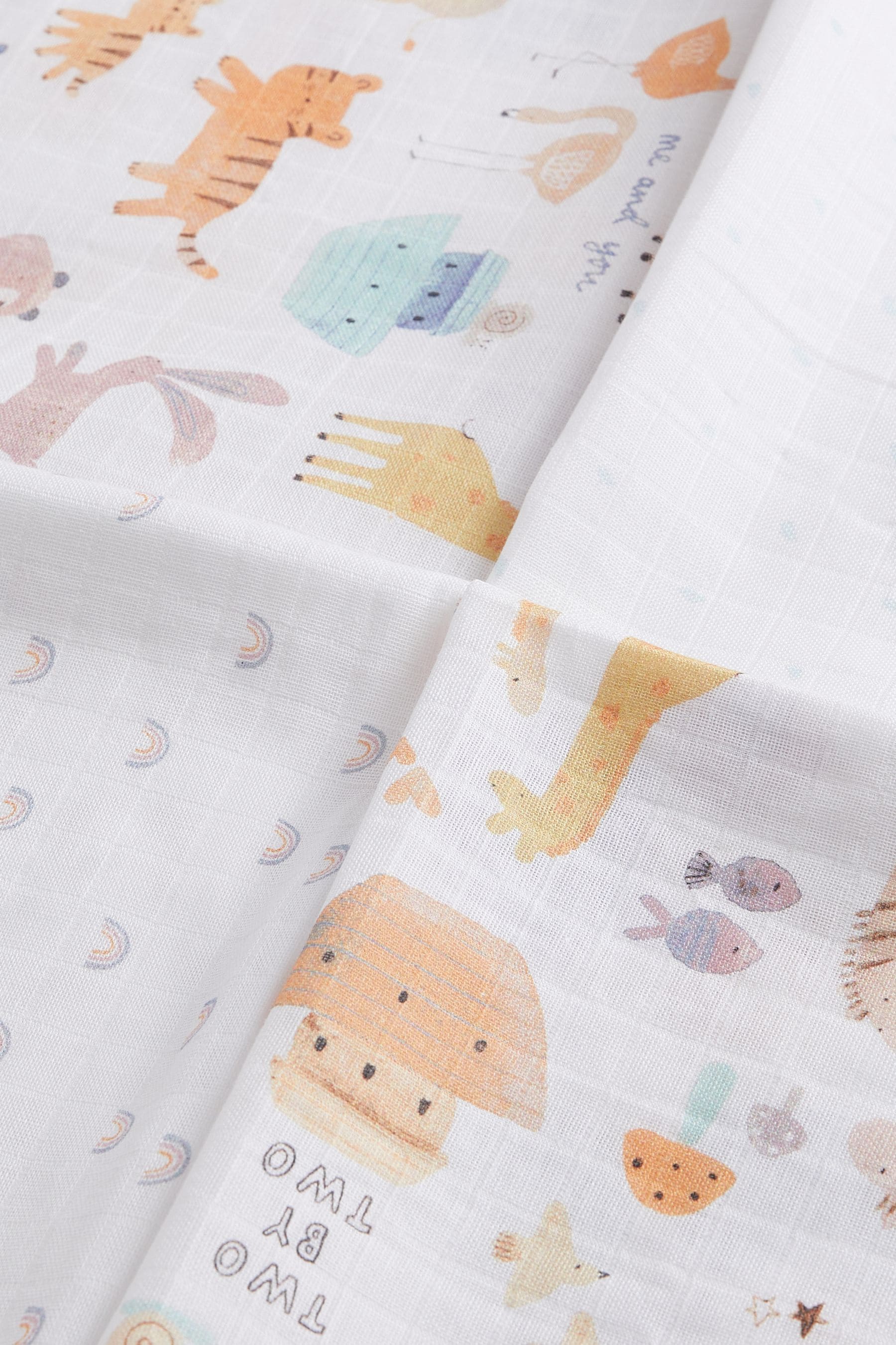 Noah's Ark Baby Muslin Cloths 4 Packs