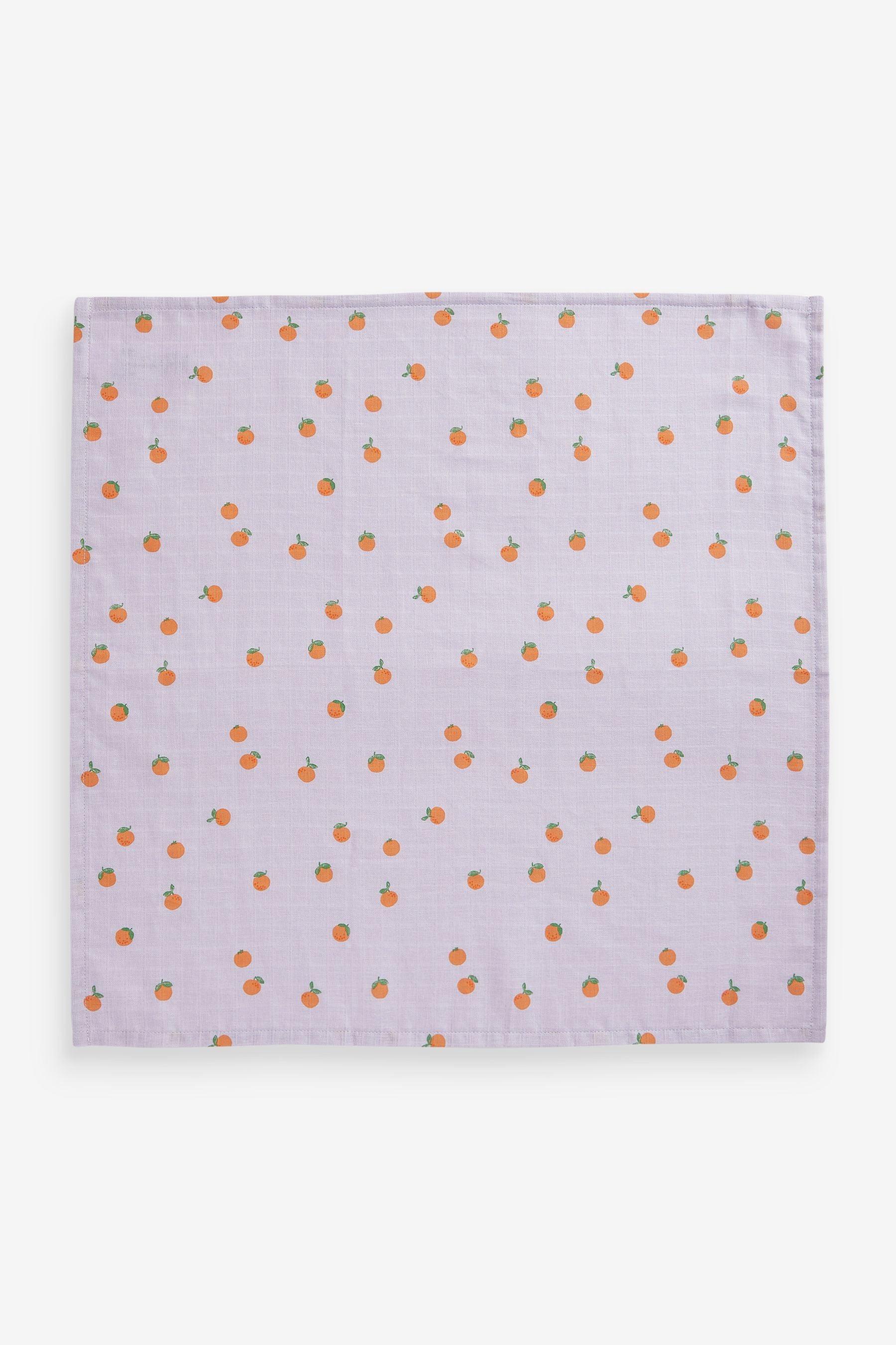 Bright Fruit Print Baby Muslin Cloths 4 Pack