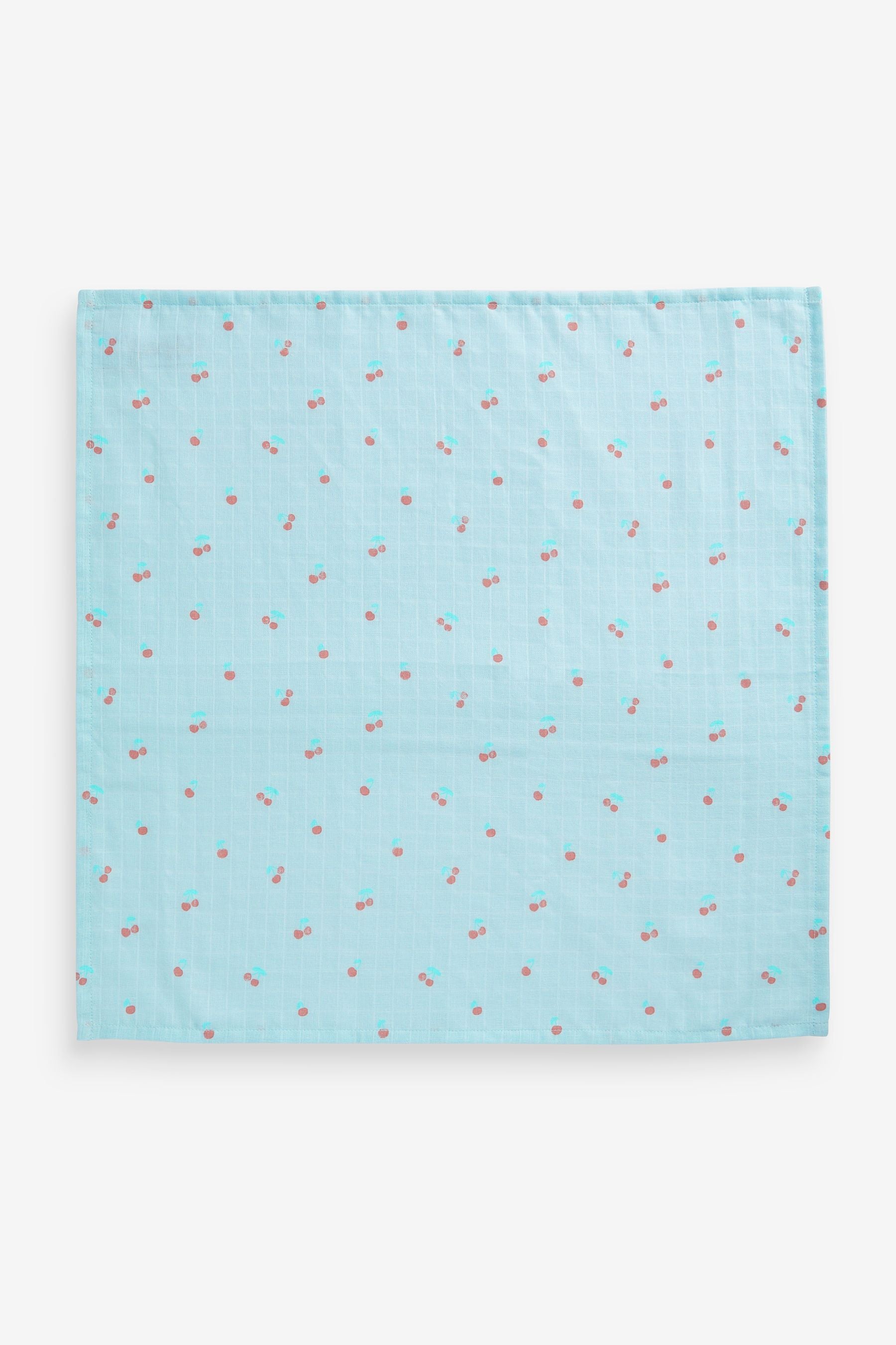 Bright Fruit Print Baby Muslin Cloths 4 Pack