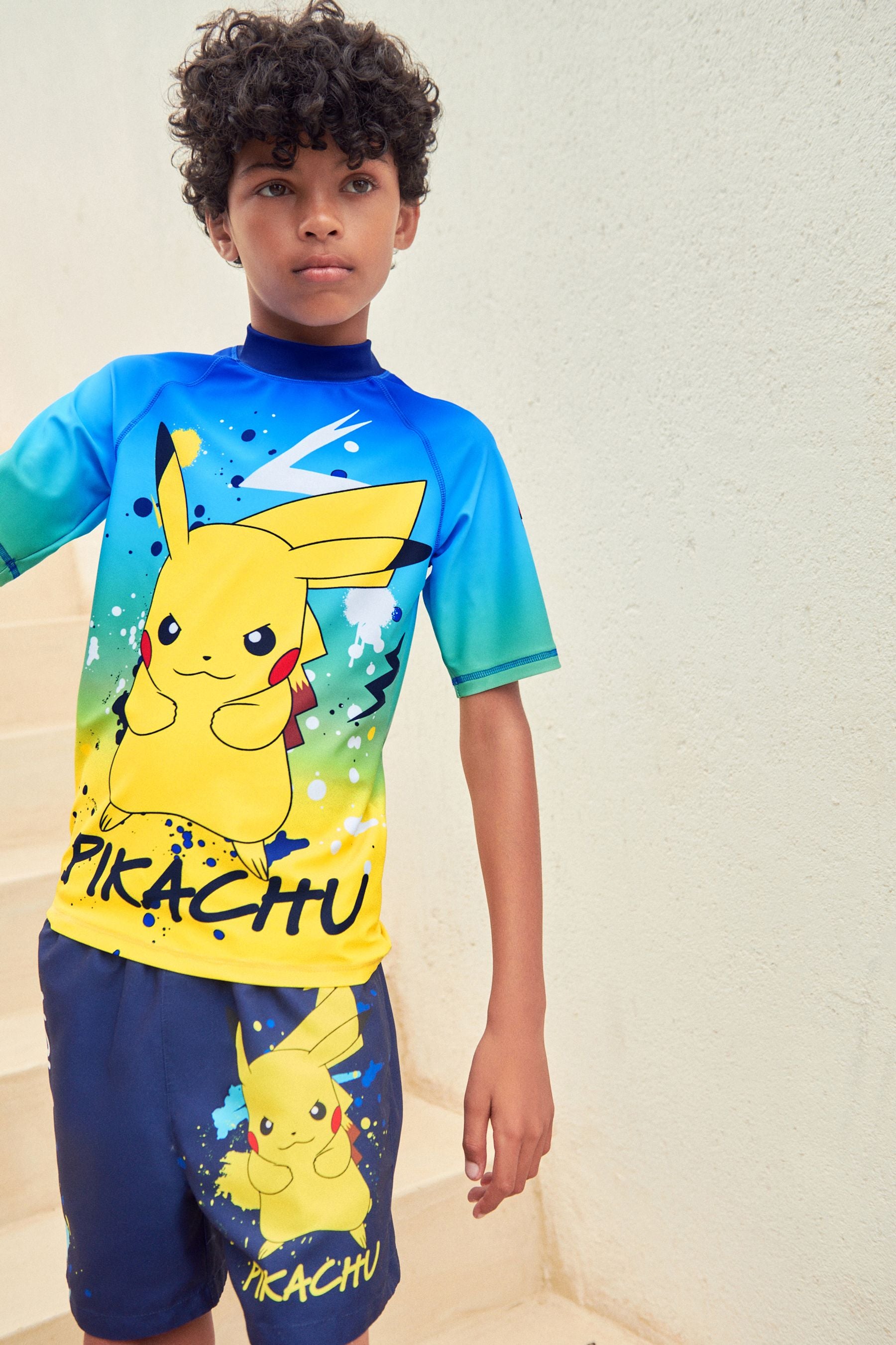 Blue Pokemon Rash Vest (3-16yrs)