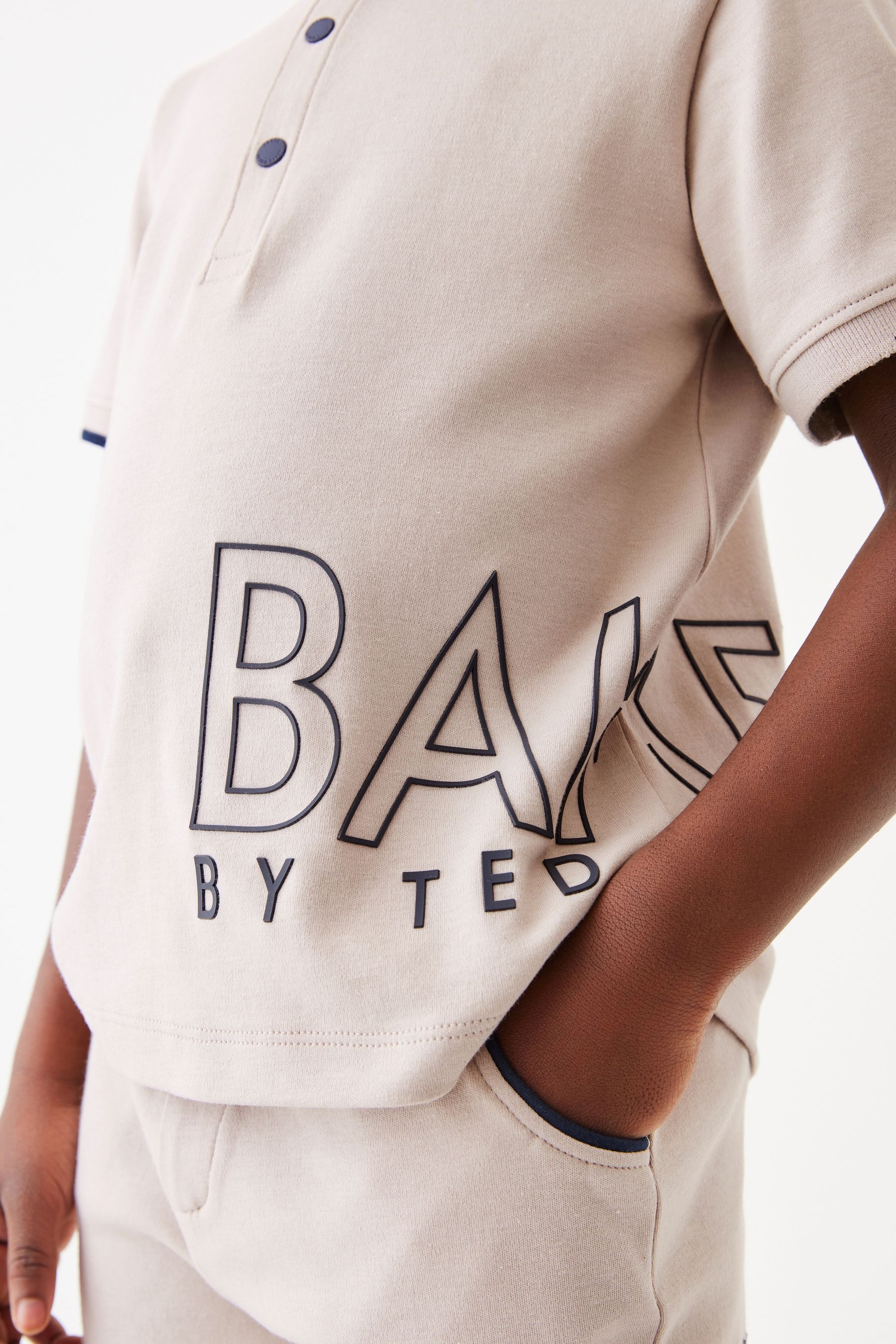 Baker by Ted Baker Stone Polo Shirt and Short Set