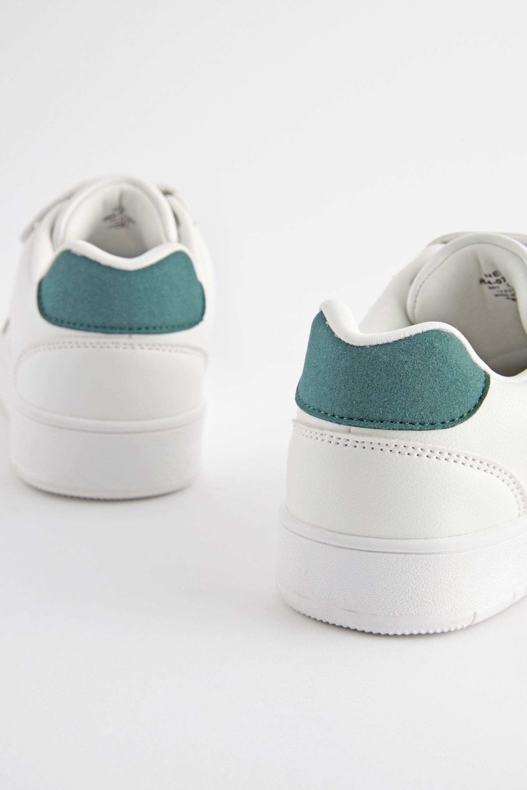 White Three Strap Touch And Close Trainers