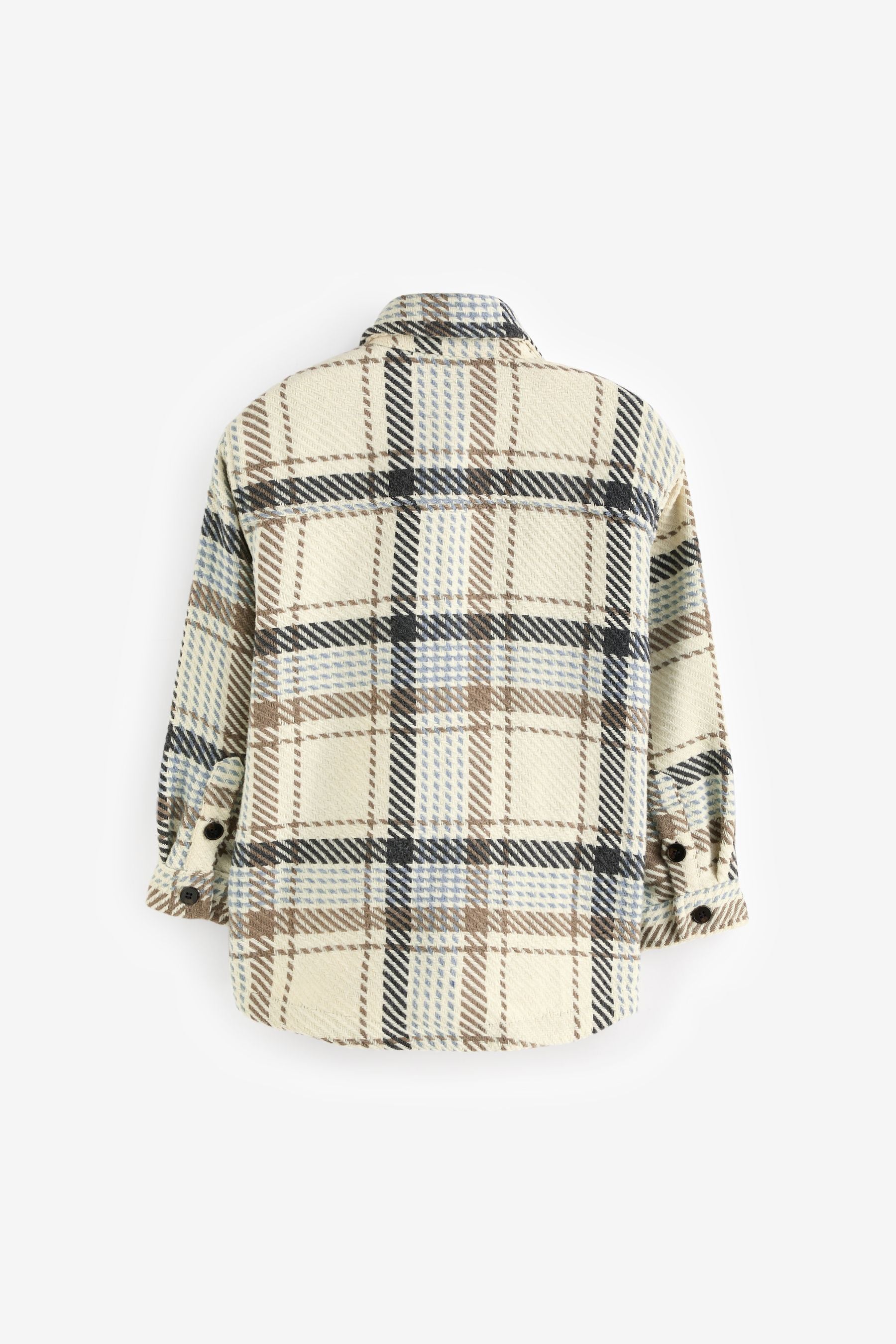 Neutral Check Check Hooded Overshirt (3-16yrs)