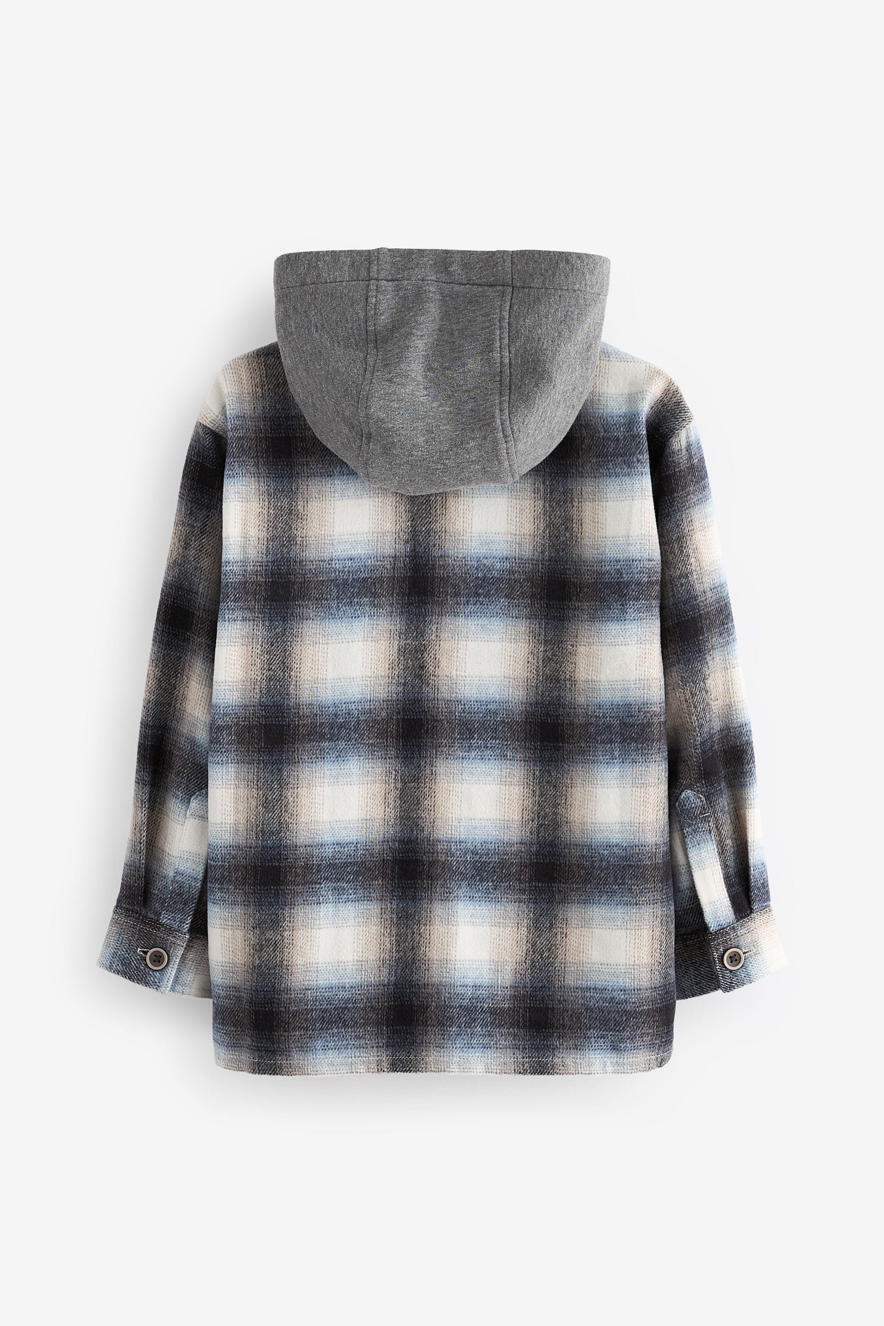 Mono Check Hooded Overshirt (3-16yrs)