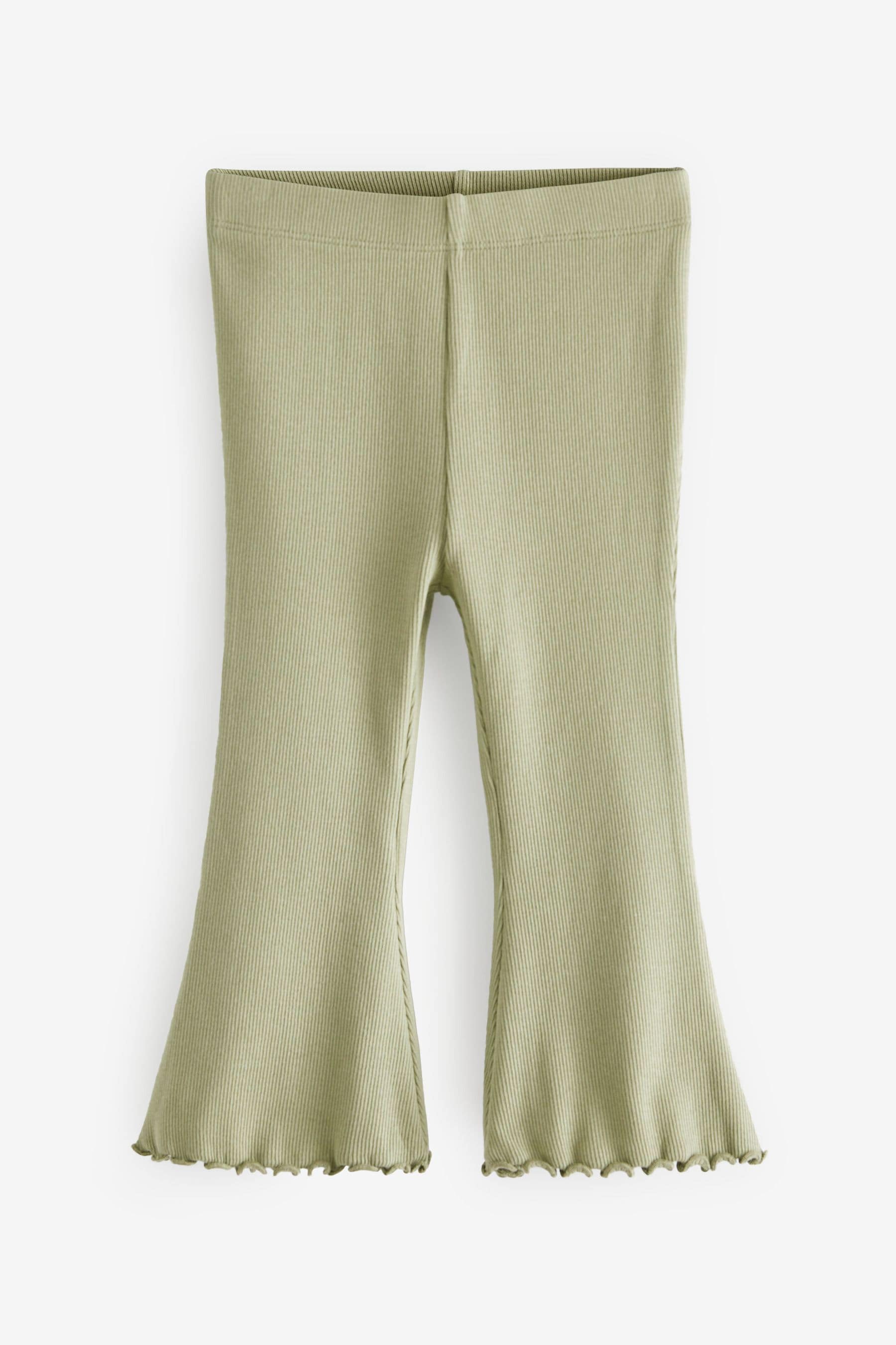 Green Rib Flare Leggings (3mths-7yrs)