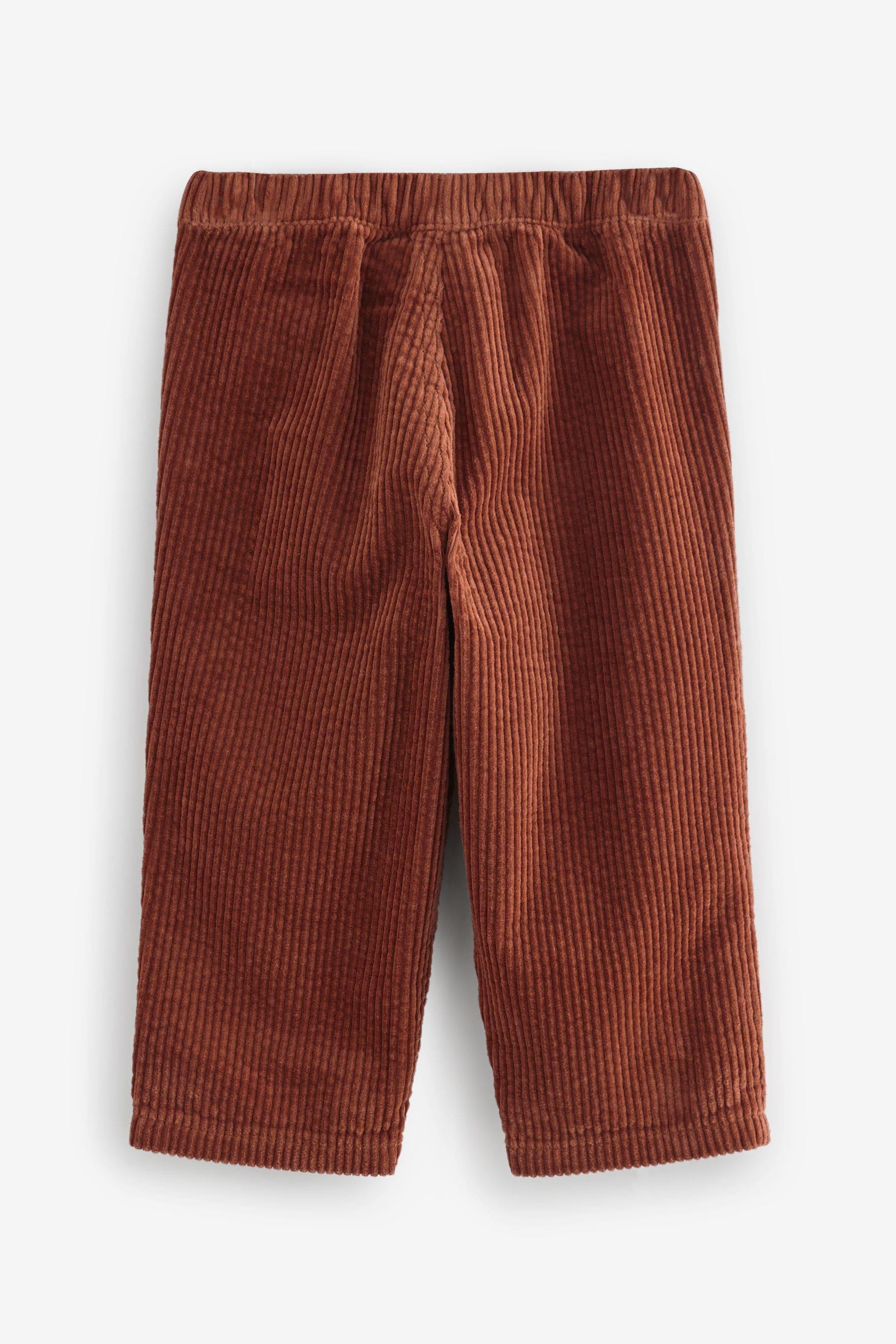 Rust Brown Textured Corduroy Pull On Trousers (3mths-7yrs)