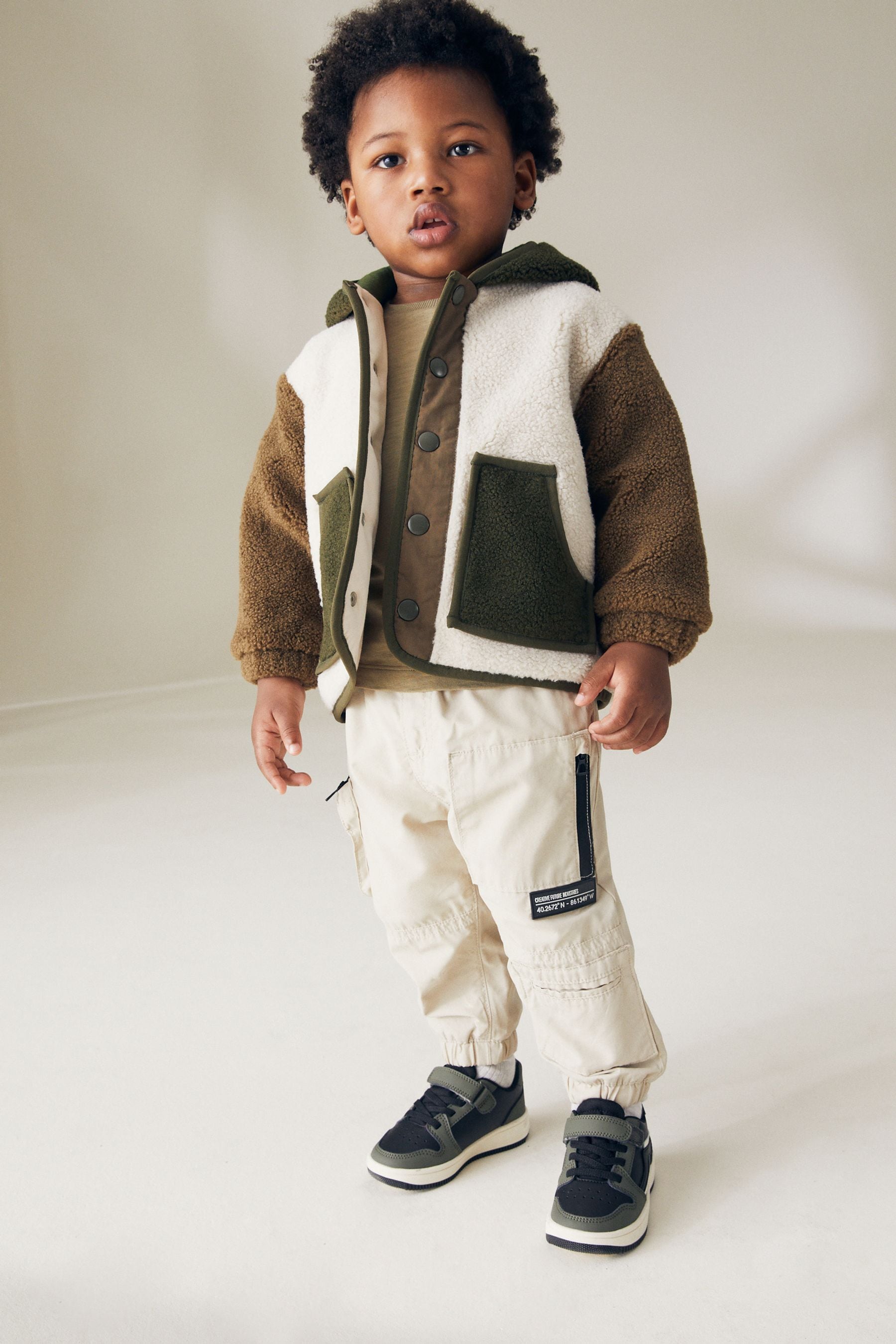 Ecru Cream Multipocket Cargo Trousers (3mths-7yrs)