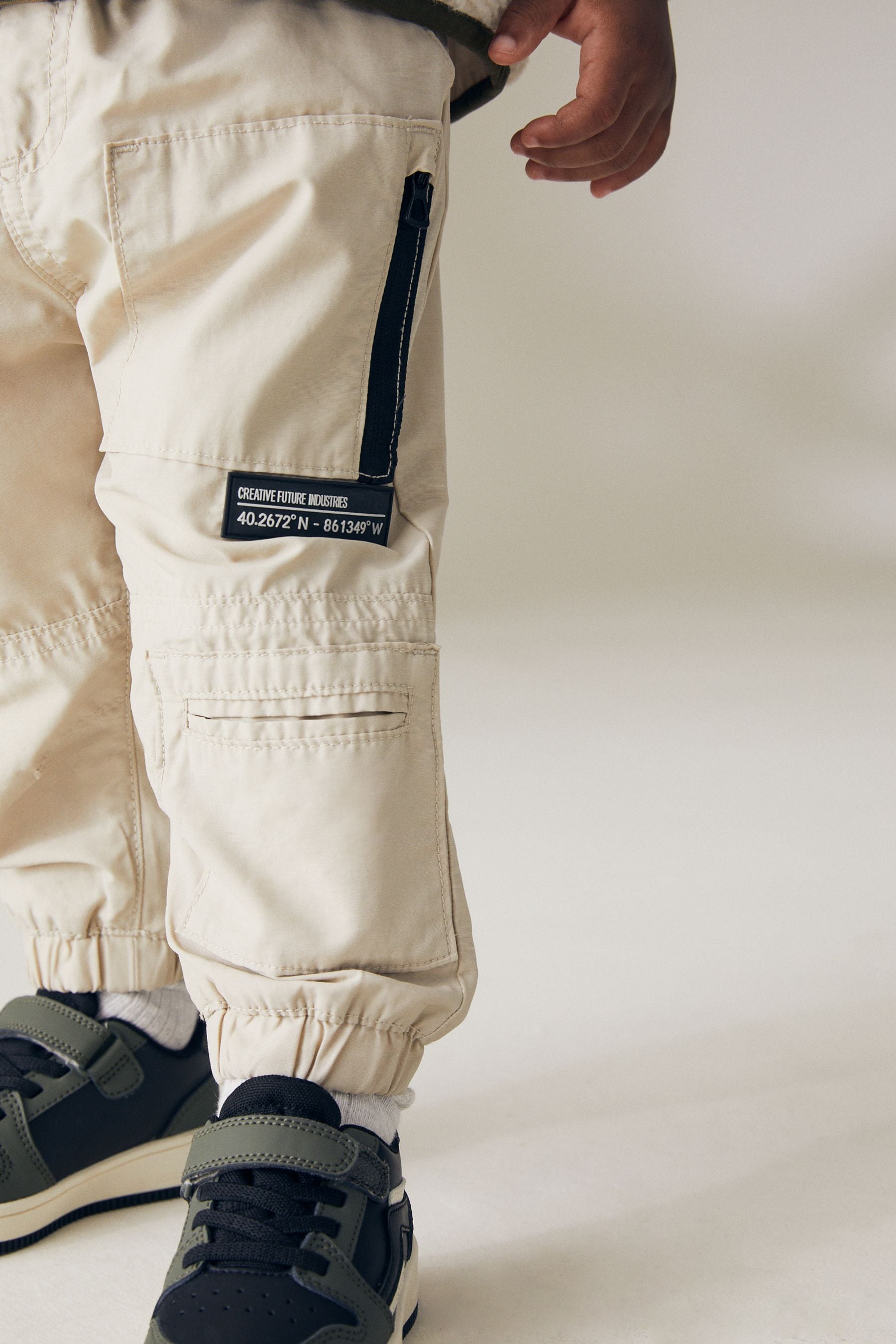 Ecru Cream Multipocket Cargo Trousers (3mths-7yrs)