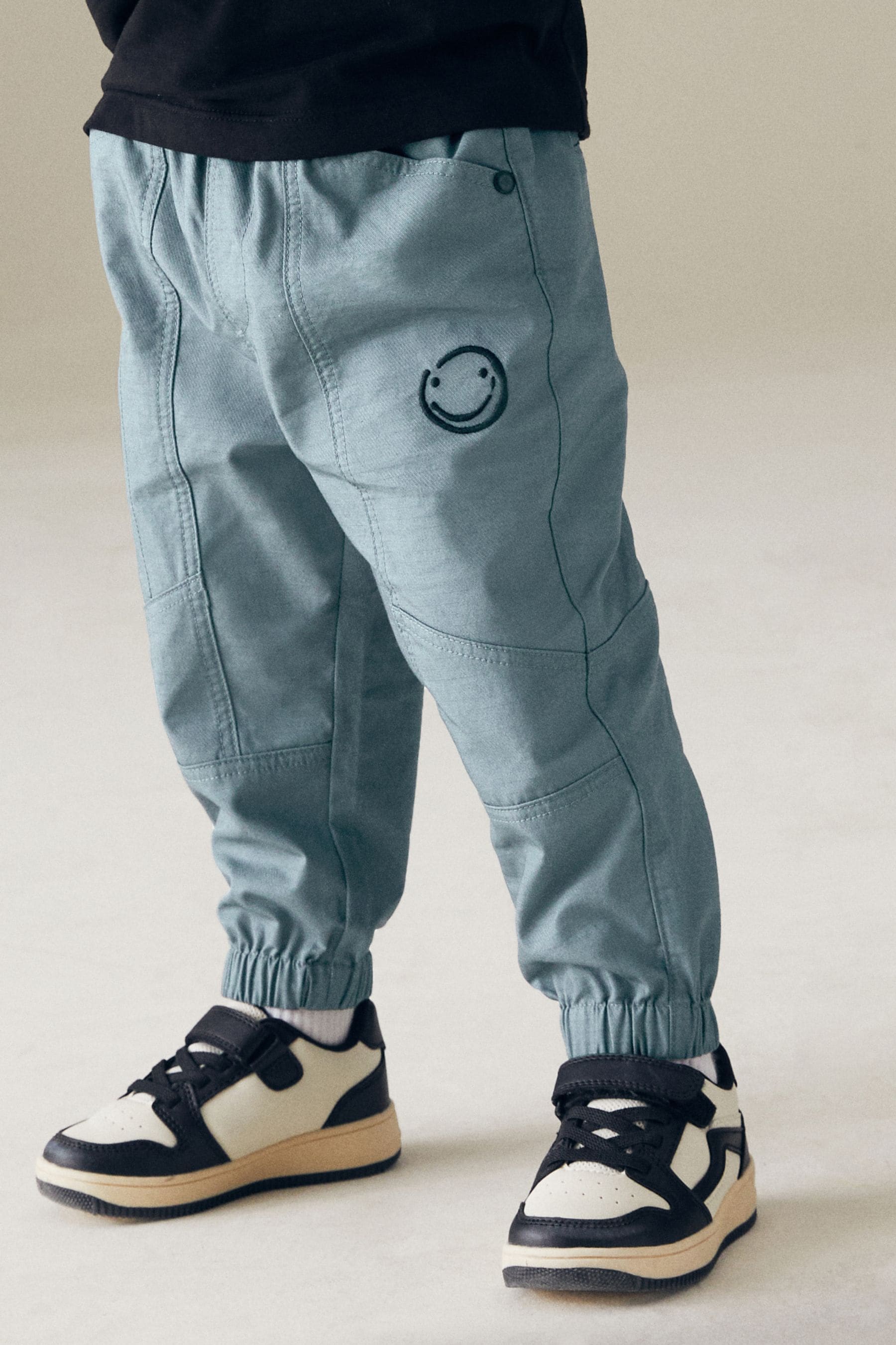 Blue Seam Detail Cargo Trousers (3mths-7yrs)