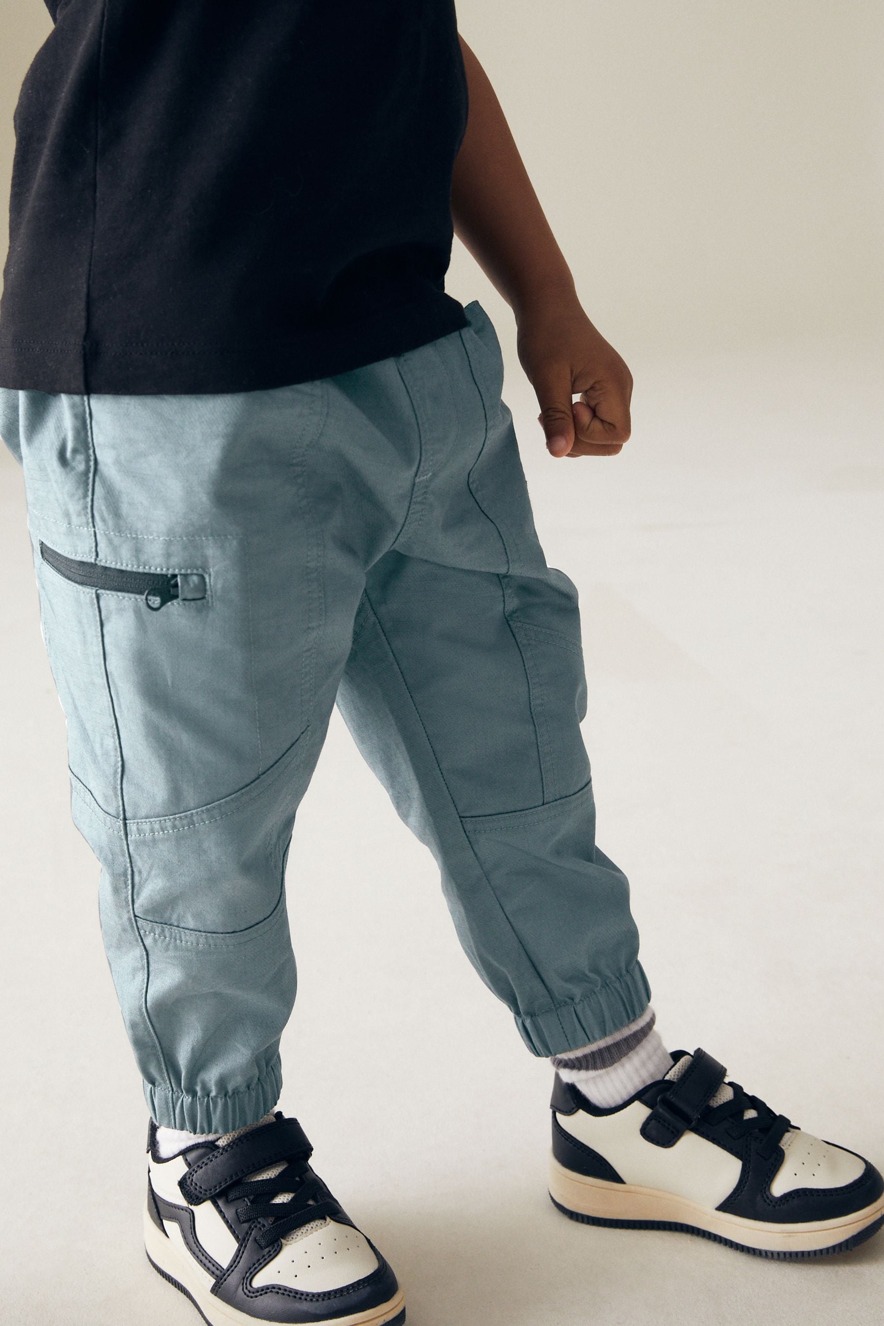 Blue Seam Detail Cargo Trousers (3mths-7yrs)