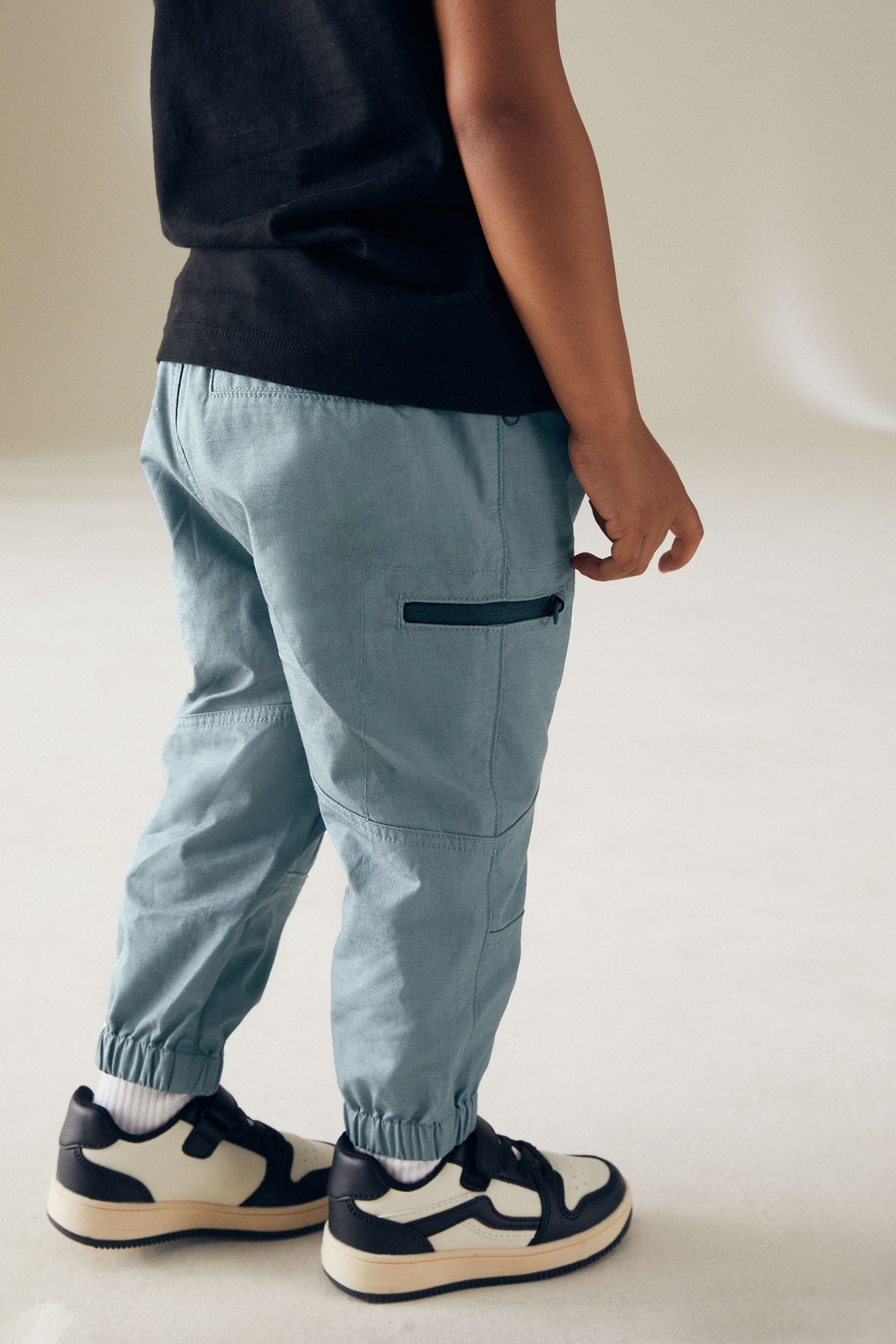 Blue Seam Detail Cargo Trousers (3mths-7yrs)