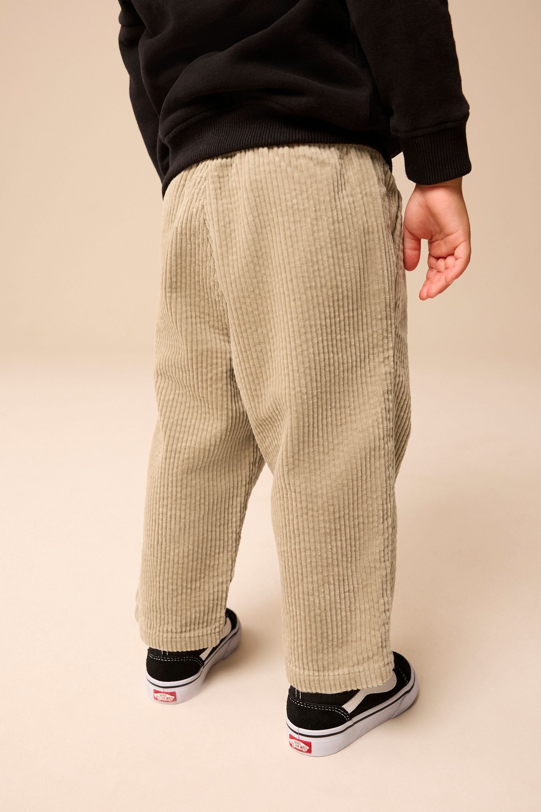 Stone Textured Corduroy 100% Cotton Pull On Trousers (3mths-7yrs)