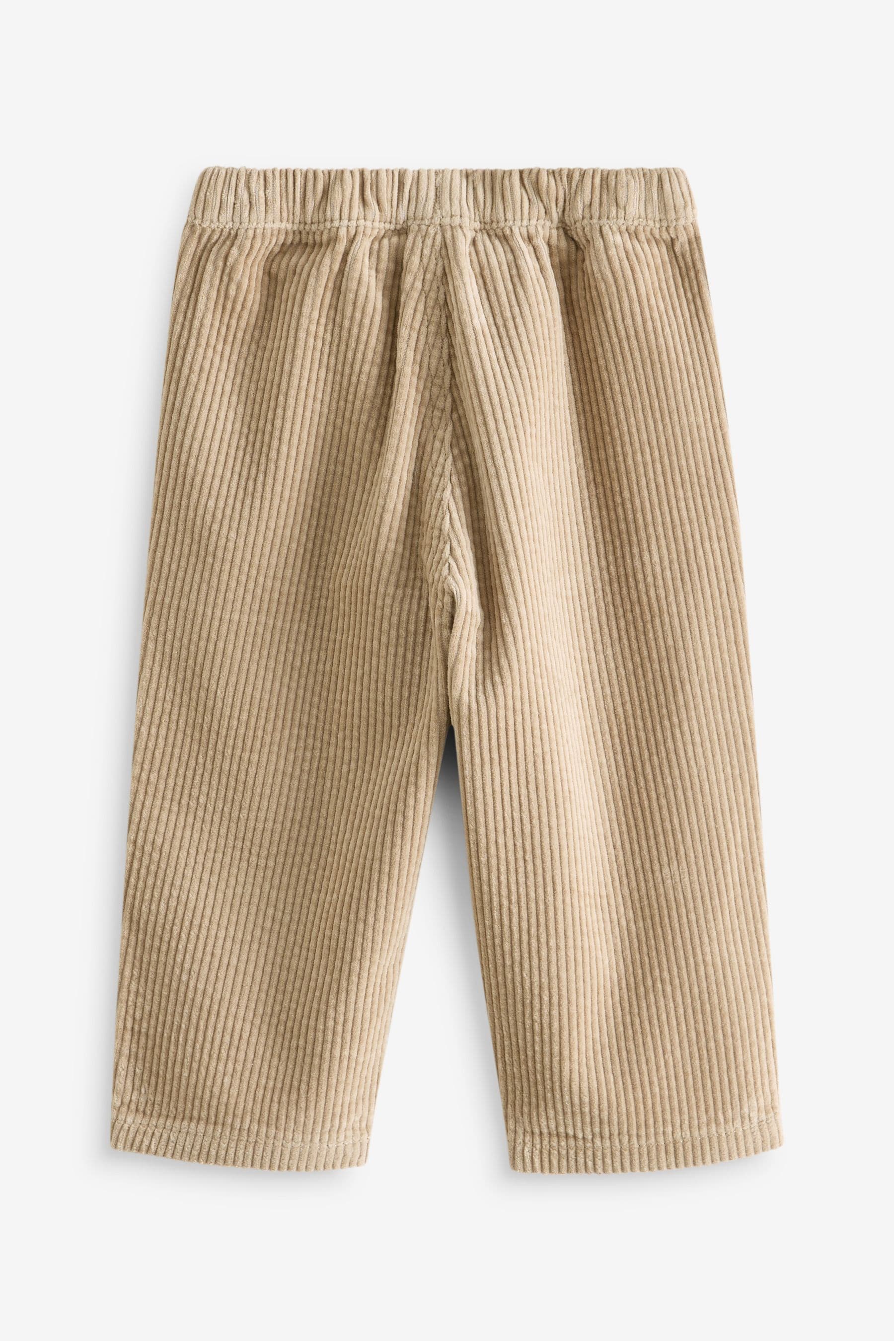 Stone Textured Corduroy 100% Cotton Pull On Trousers (3mths-7yrs)