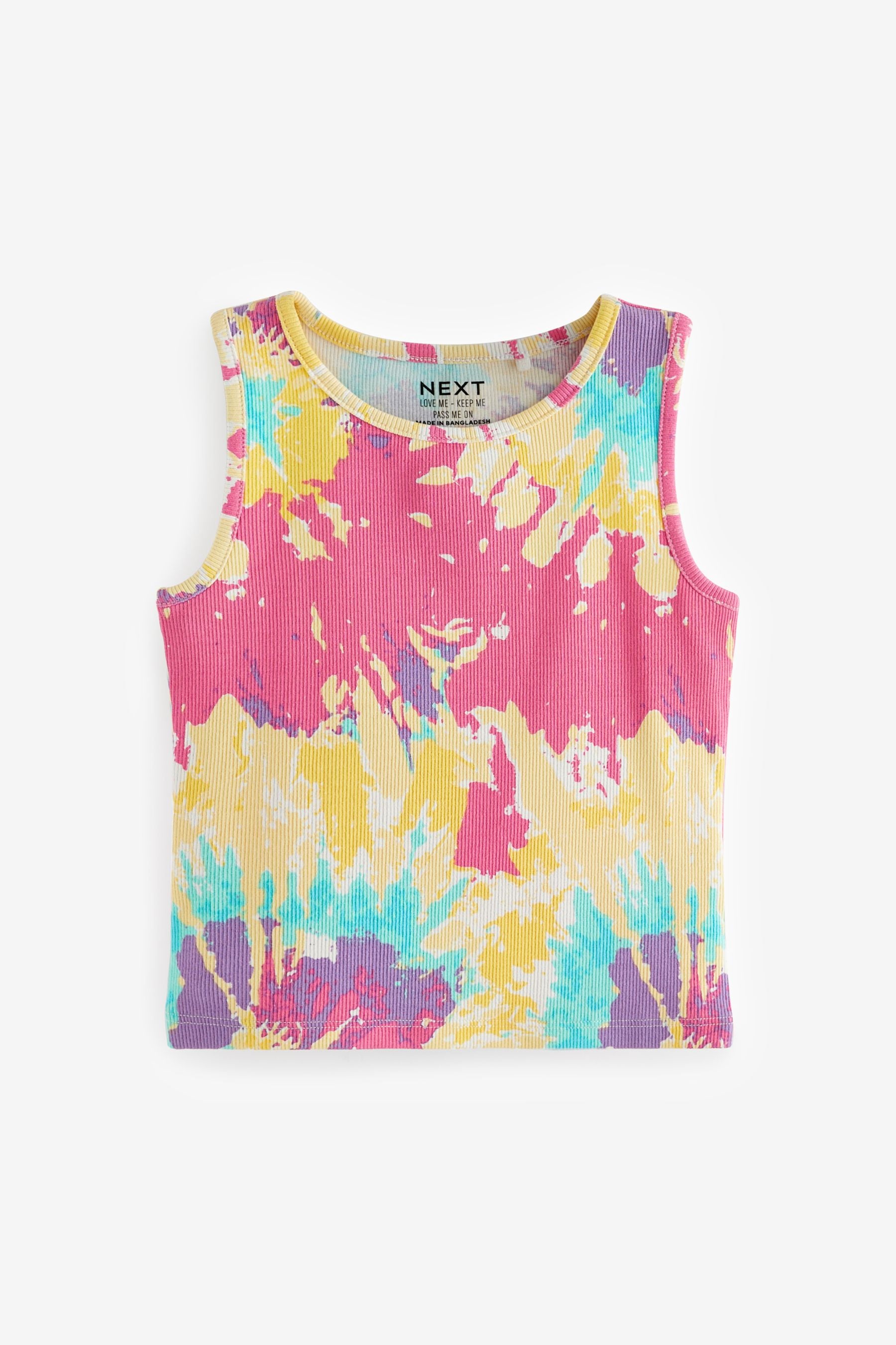 Bright Tie Dye Boxy Rib Vest (3-16yrs)