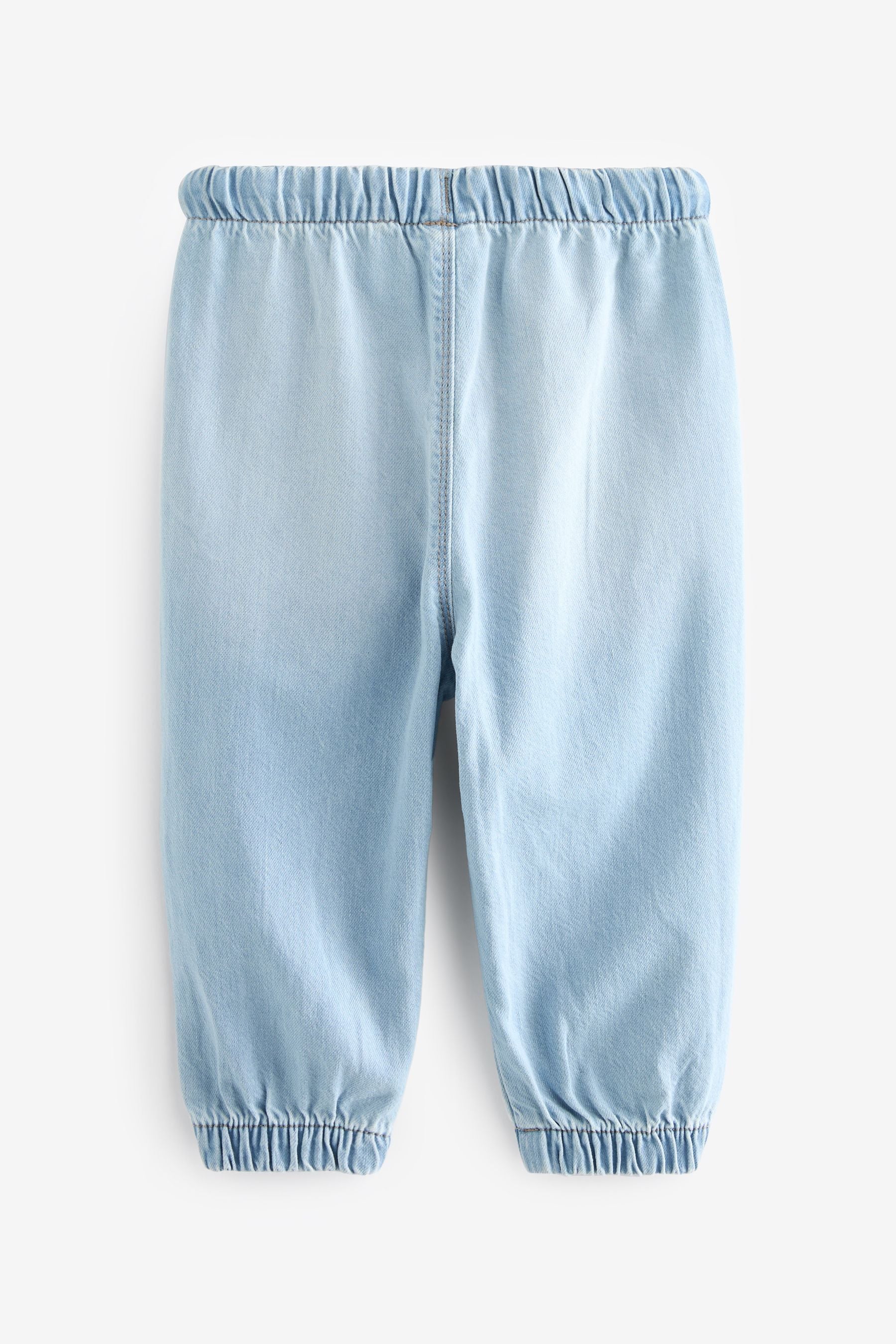 Light Blue Denim Cuffed Pull On Jeans (3mths-7yrs)