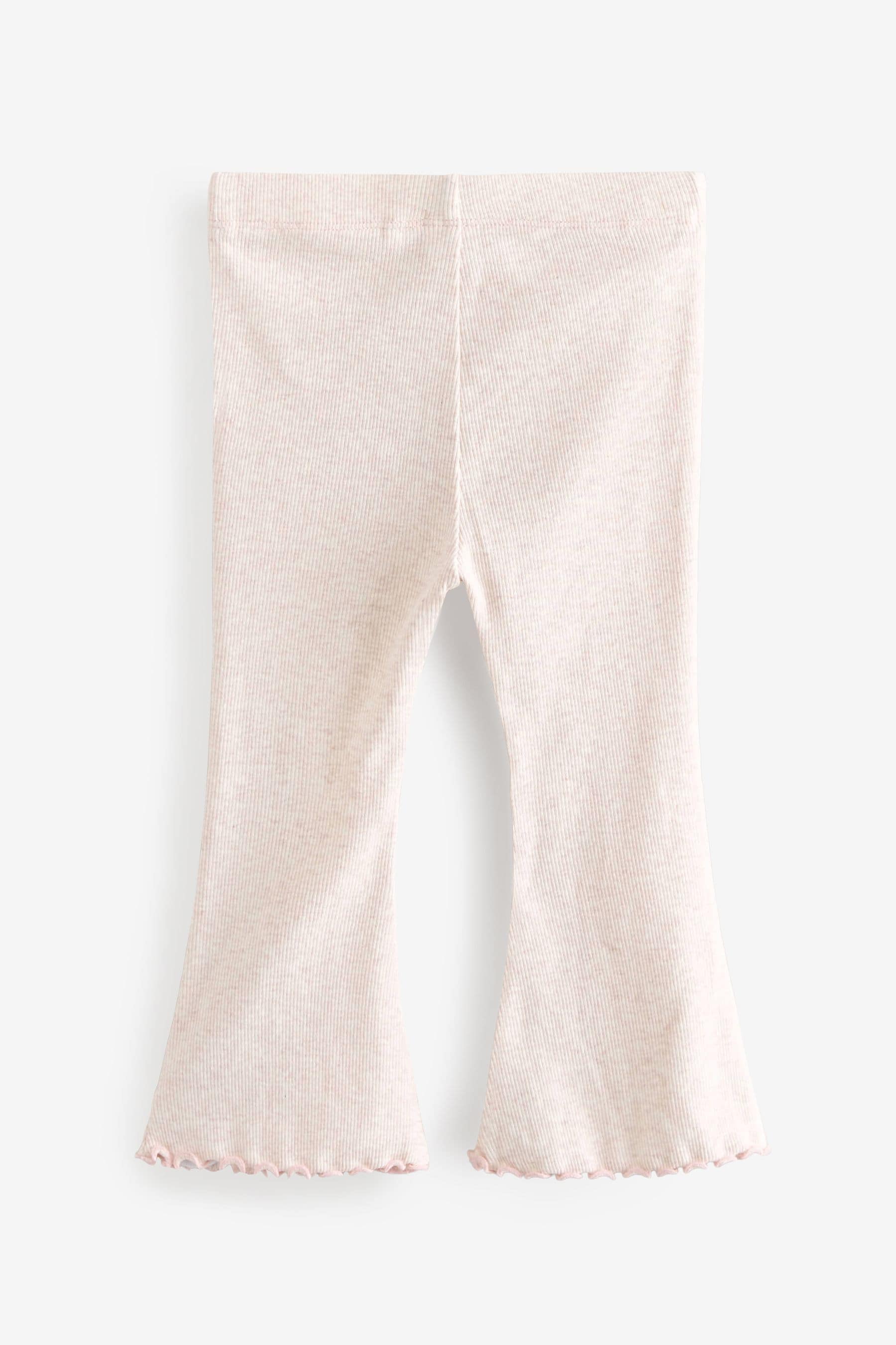 Cream Rib Flare Leggings (3mths-7yrs)