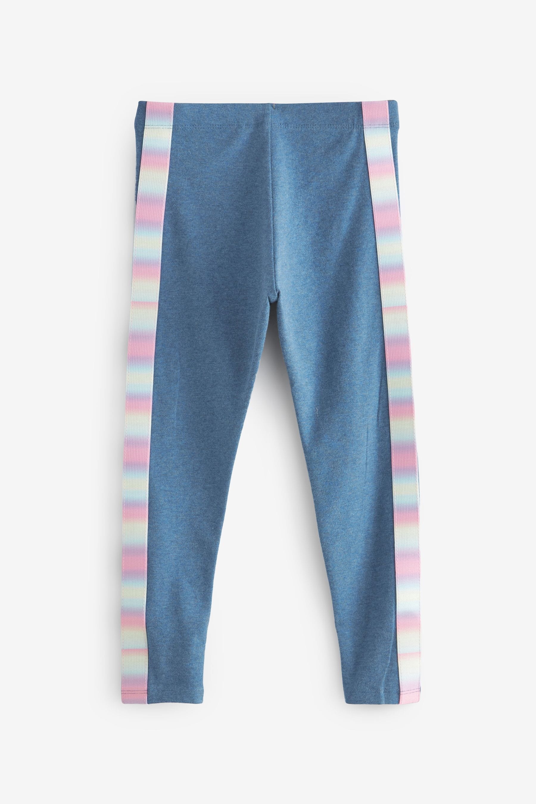 Blue Rainbow Printed Leggings (3-16yrs)