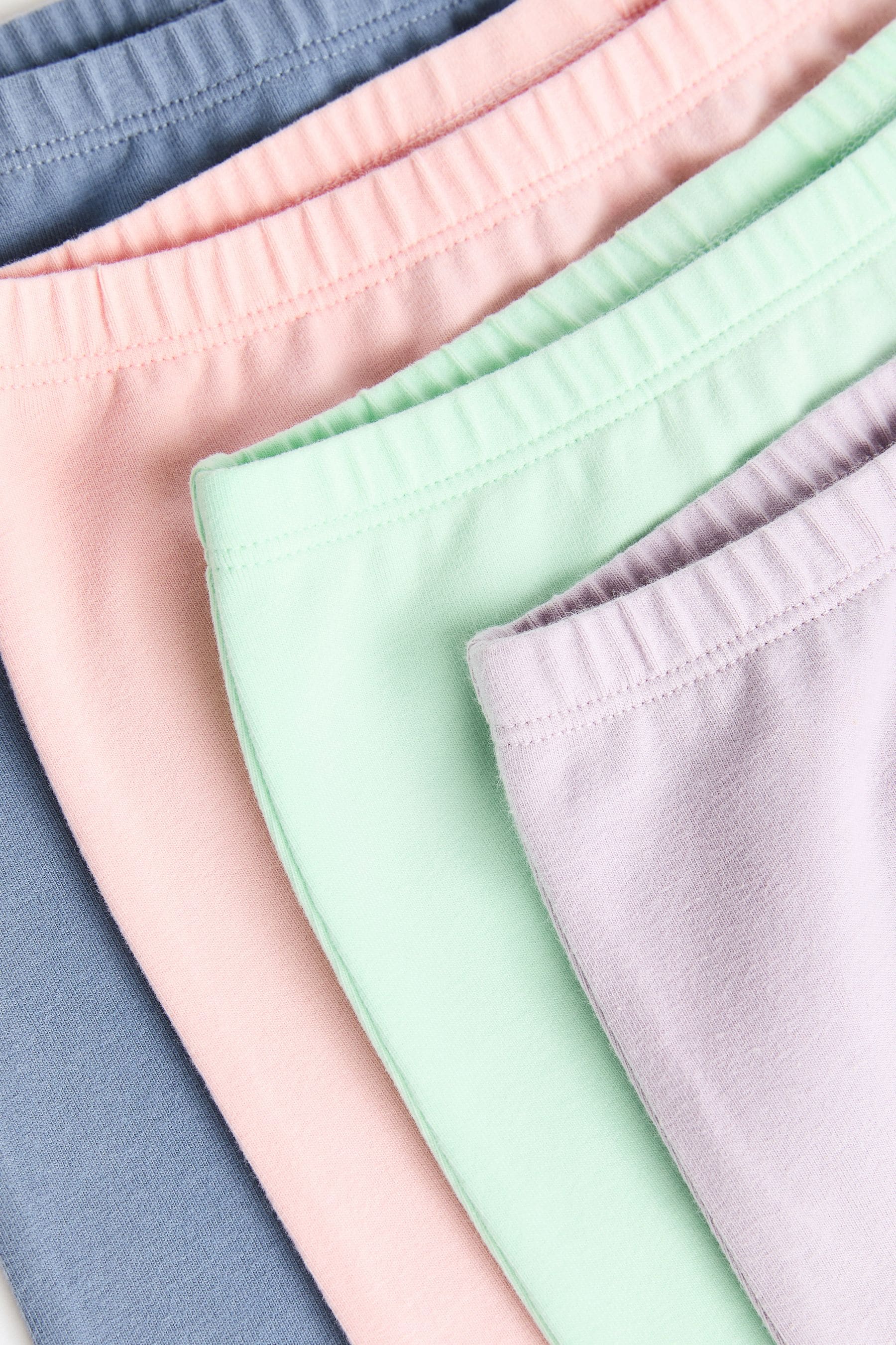 Multi Pastel Plain Baby Leggings 4 Pack