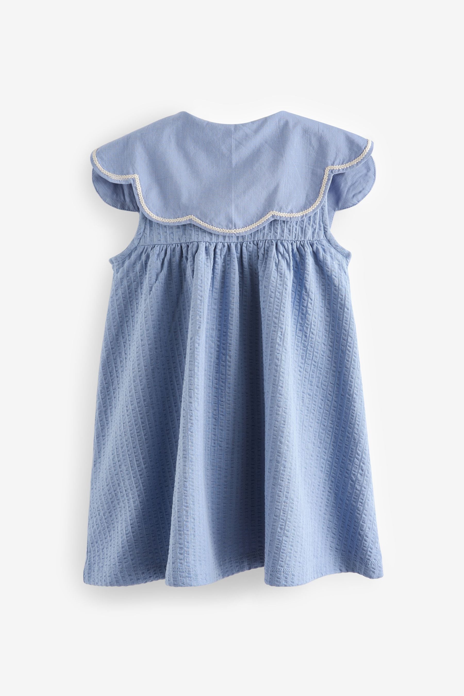 Blue Cotton Summer Dress (3mths-7yrs)