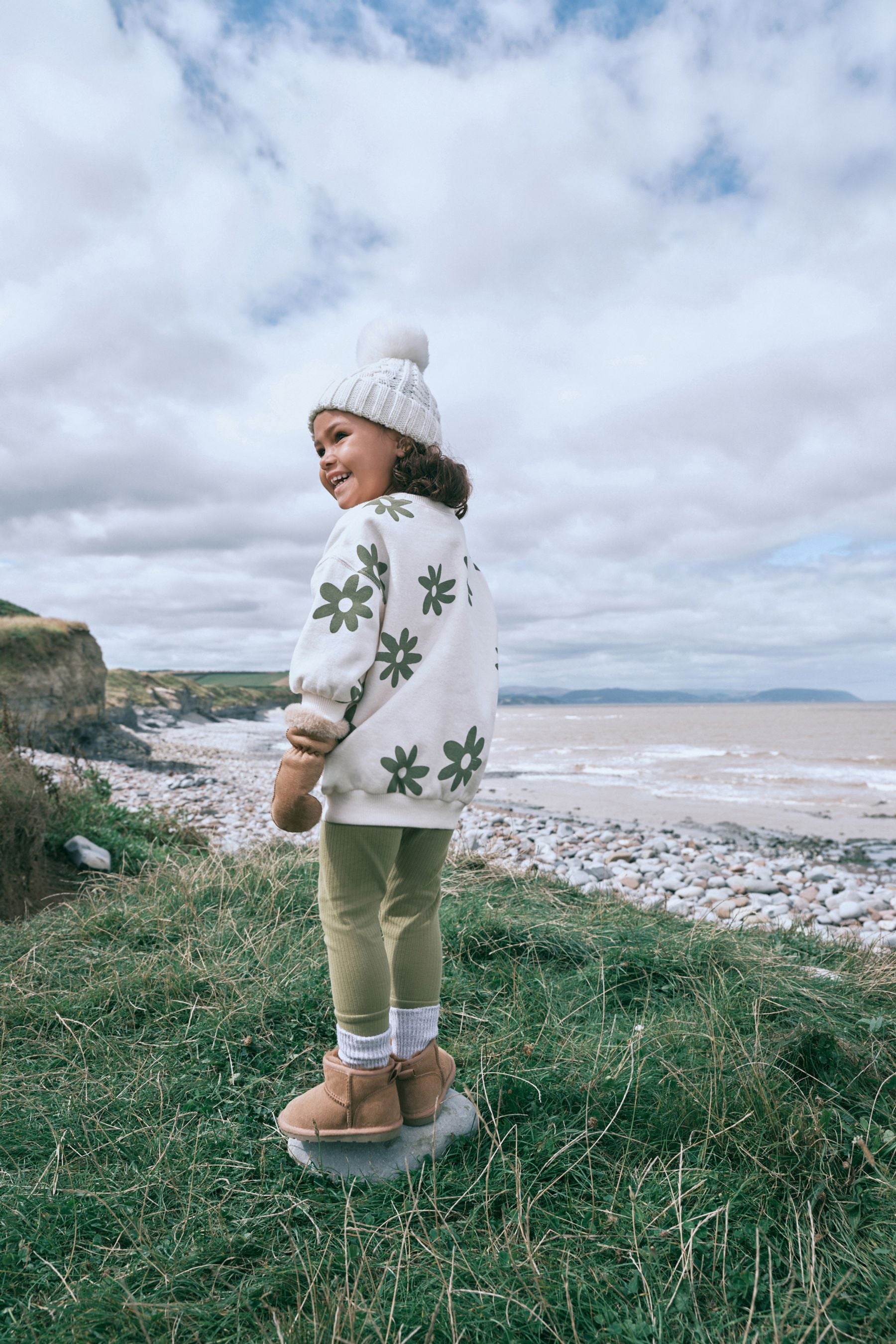 Green Printed Sweatshirt and Leggings Set (3mths-7yrs)