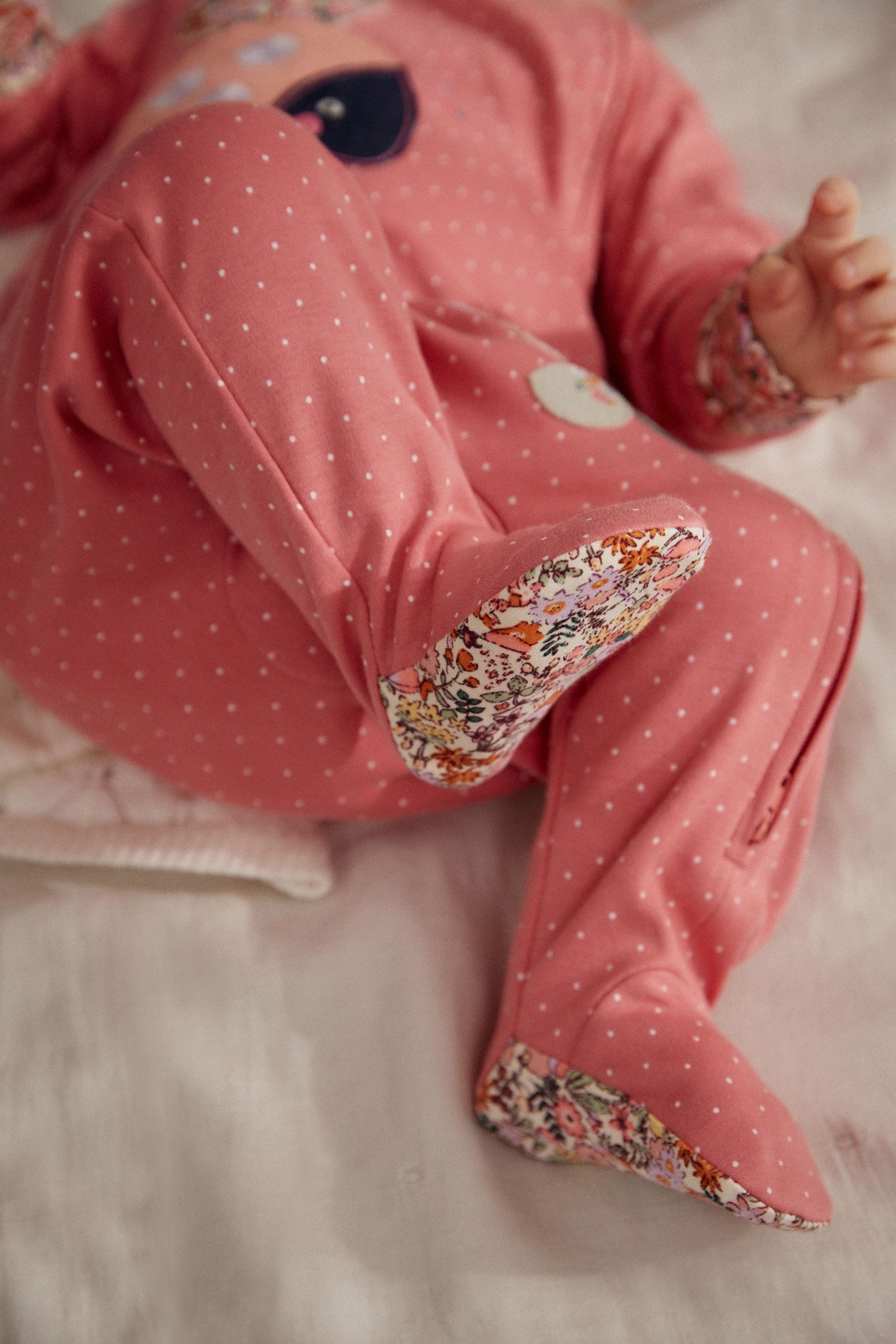 Multi Ladybird Baby Character Zip Sleepsuits 3 Pack (0mths-2yrs)