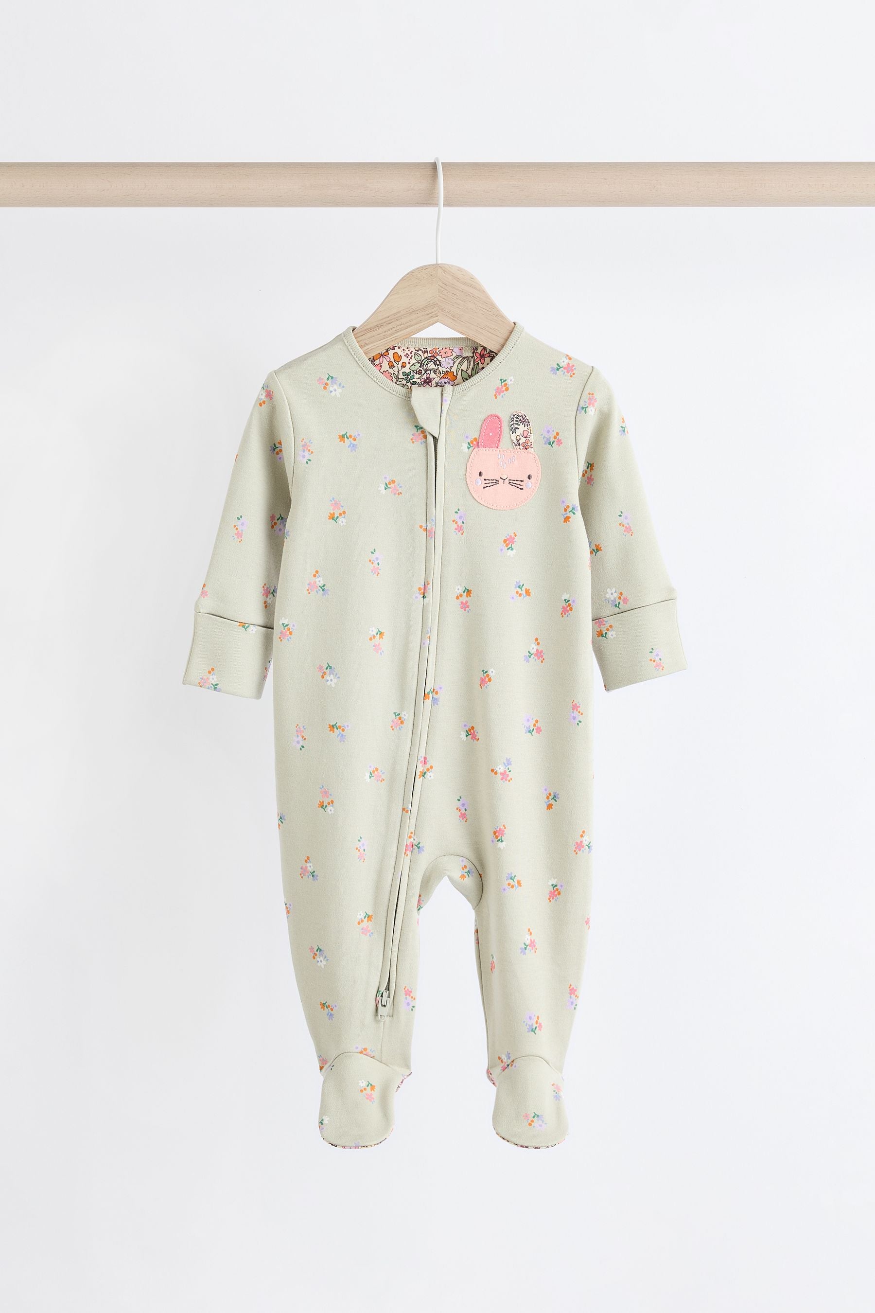 Multi Ladybird Baby Character Zip Sleepsuits 3 Pack (0mths-2yrs)