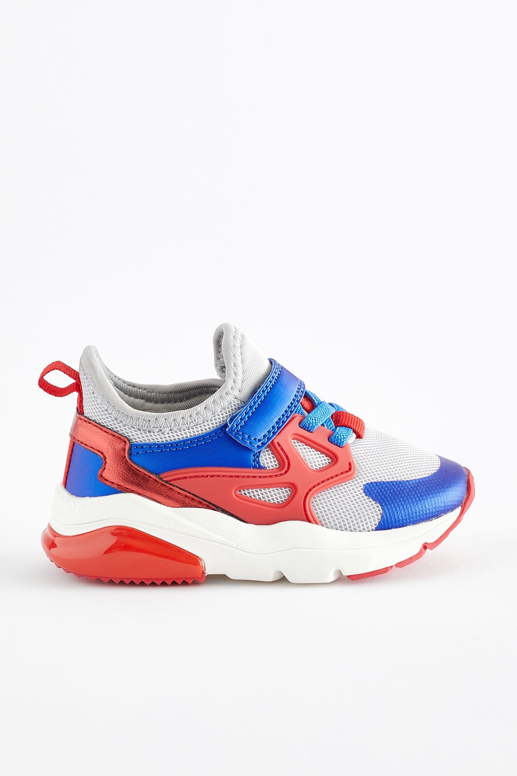 Red/Blue Elastic One Strap Lace Trainers