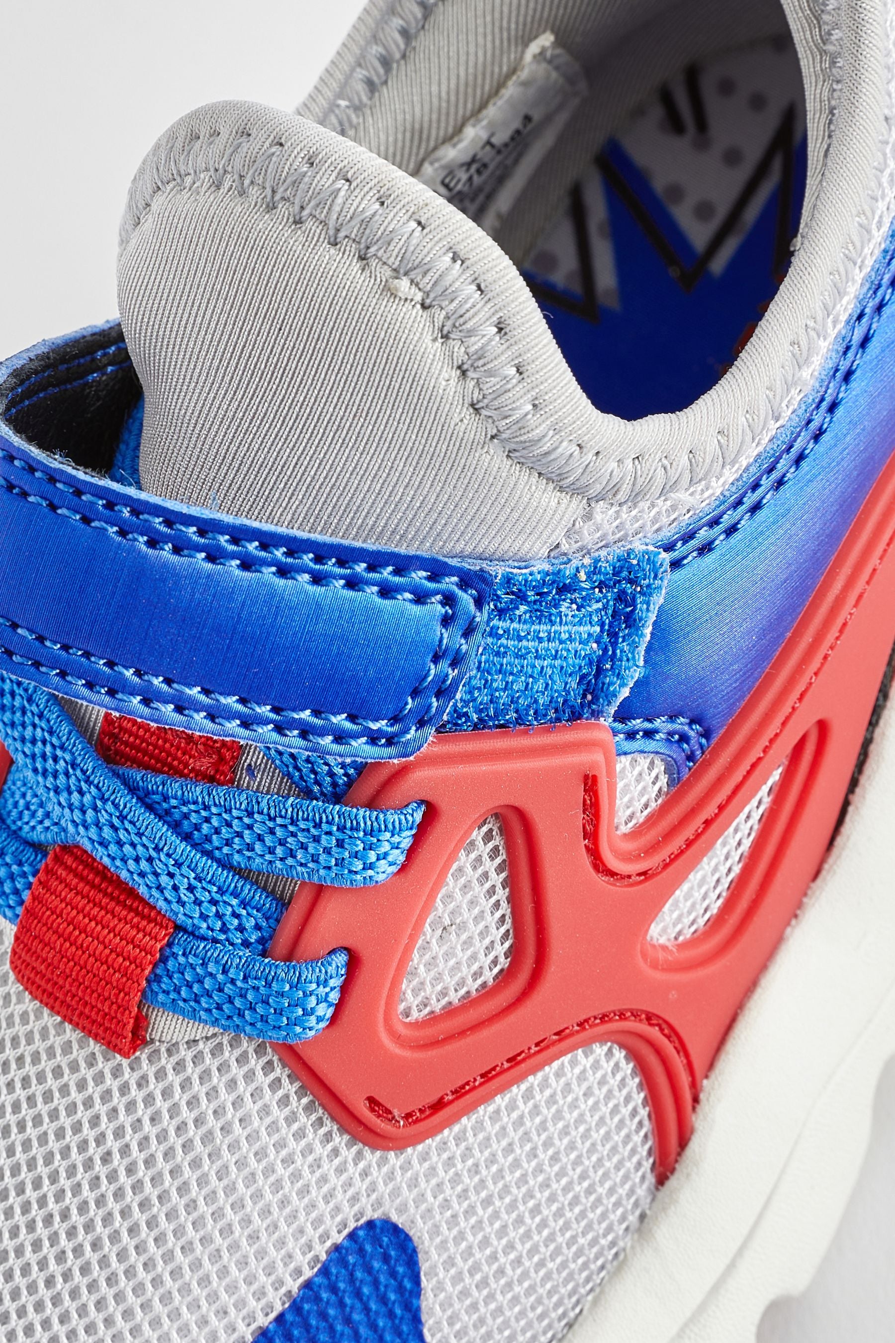 Red/Blue Elastic One Strap Lace Trainers