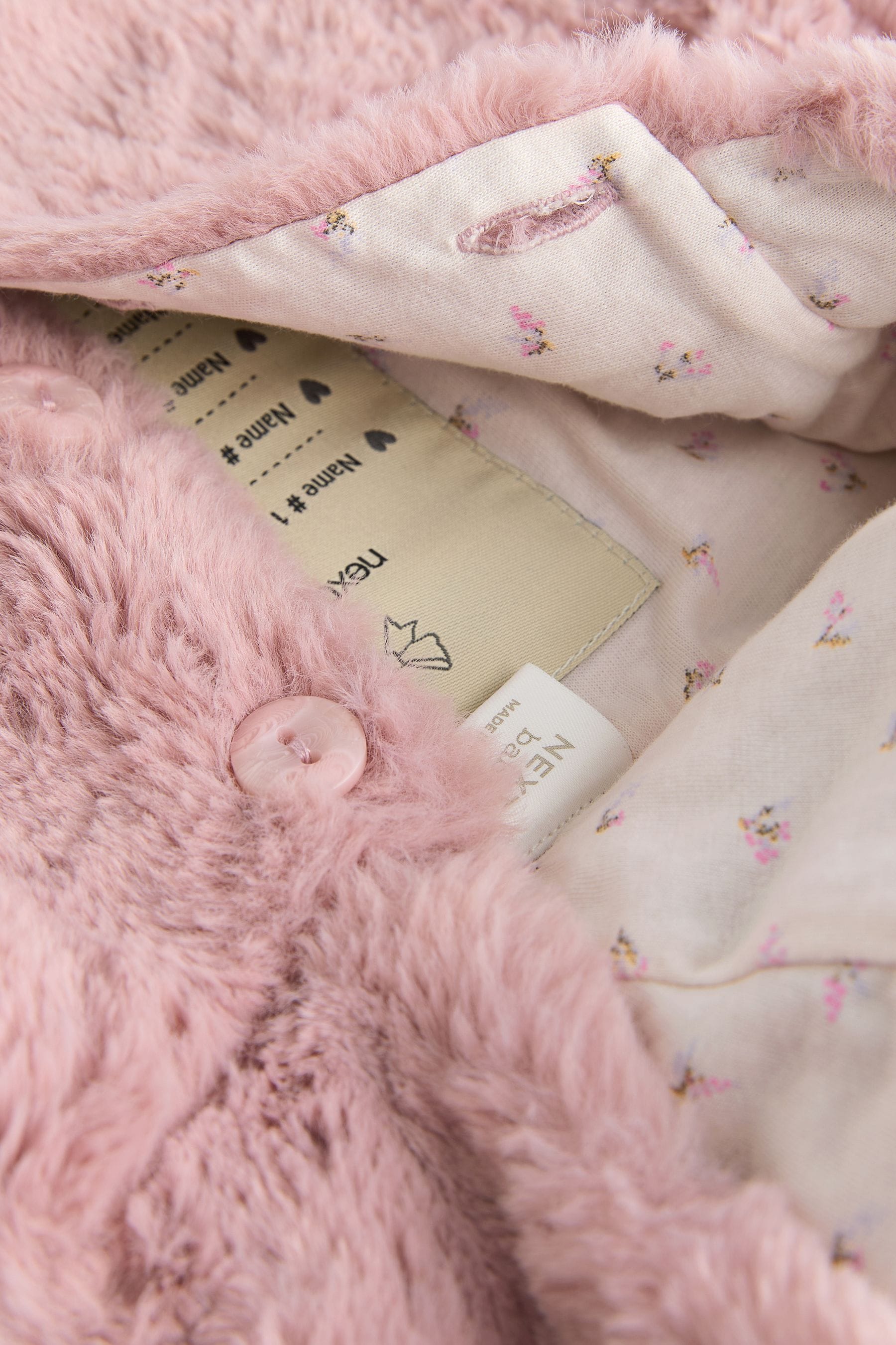 Pink Baby Cosy Hooded Faux Fur Jacket (0mths-2yrs)