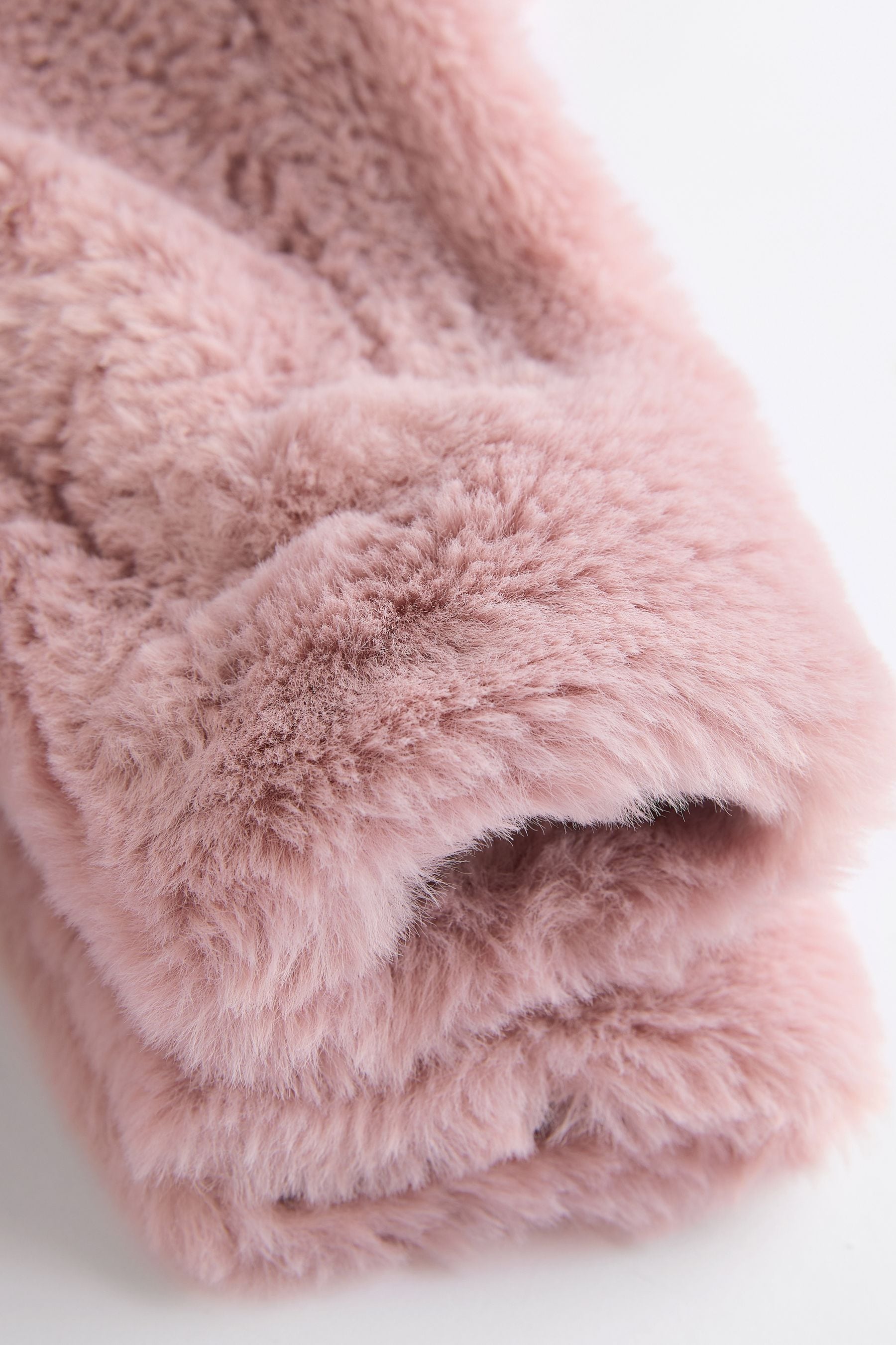 Pink Baby Cosy Hooded Faux Fur Jacket (0mths-2yrs)