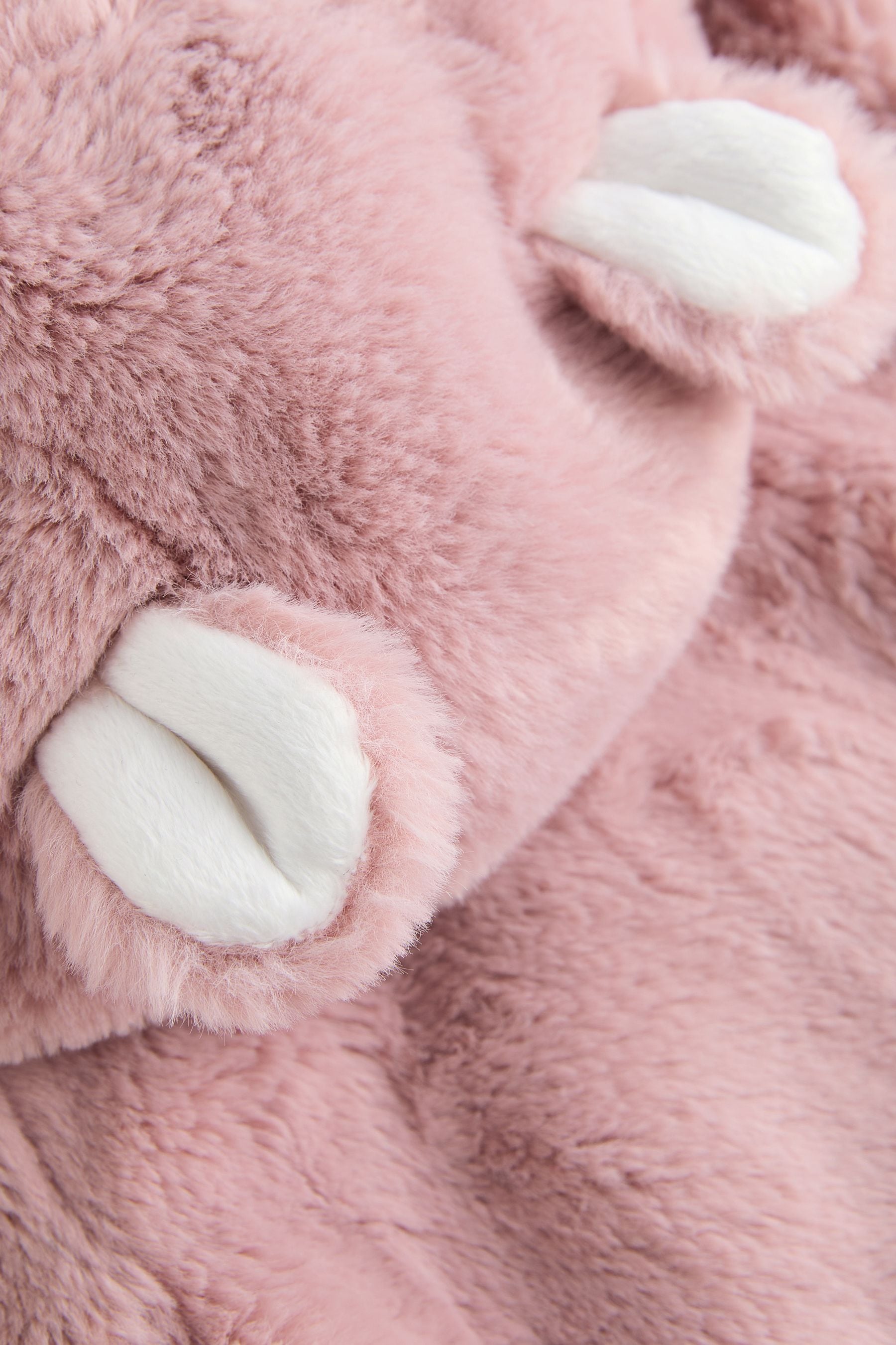 Pink Baby Cosy Hooded Faux Fur Jacket (0mths-2yrs)