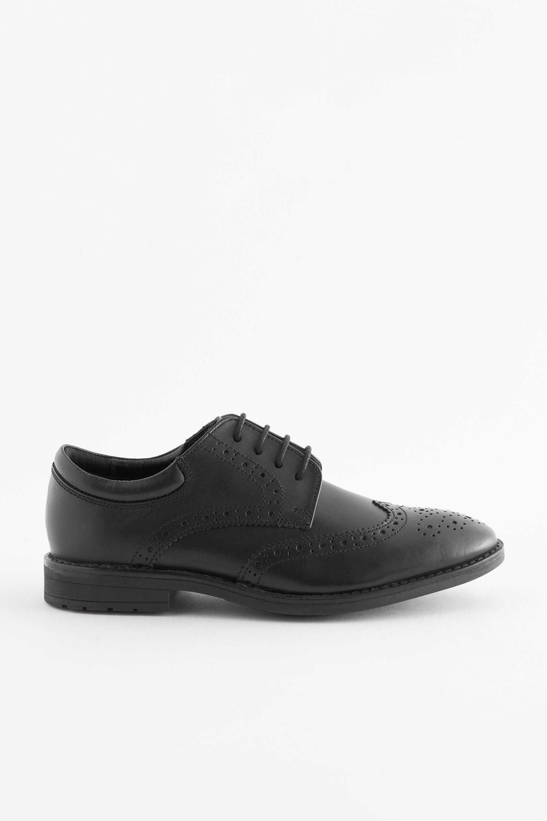 Black School Leather Brogues