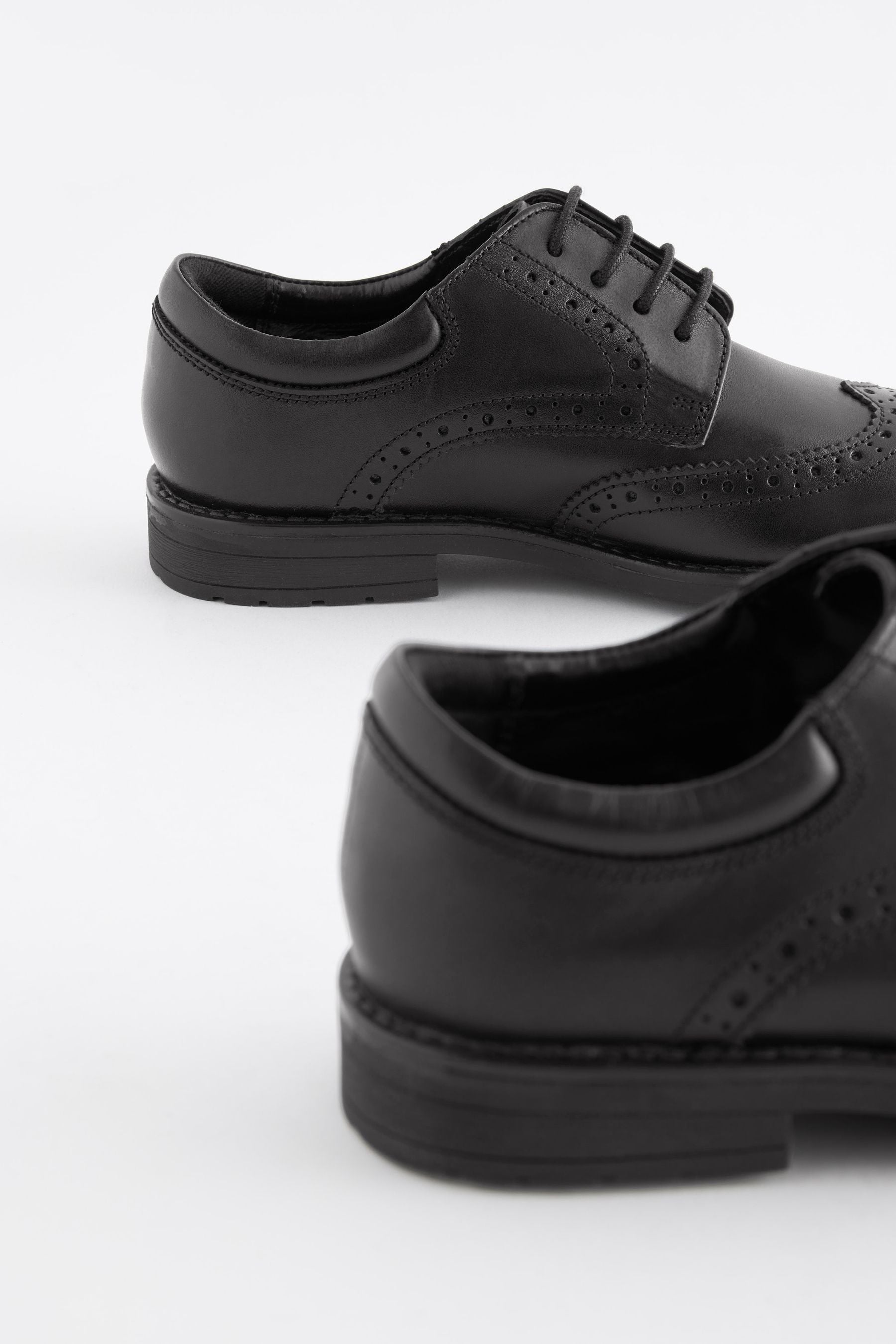 Black School Leather Brogues