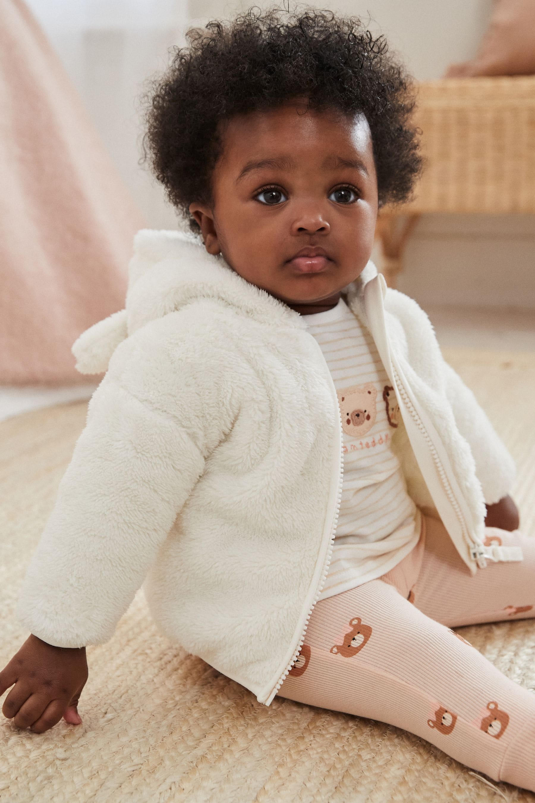 Ecru Baby Cosy Fleece Jacket (0mths-2yrs)