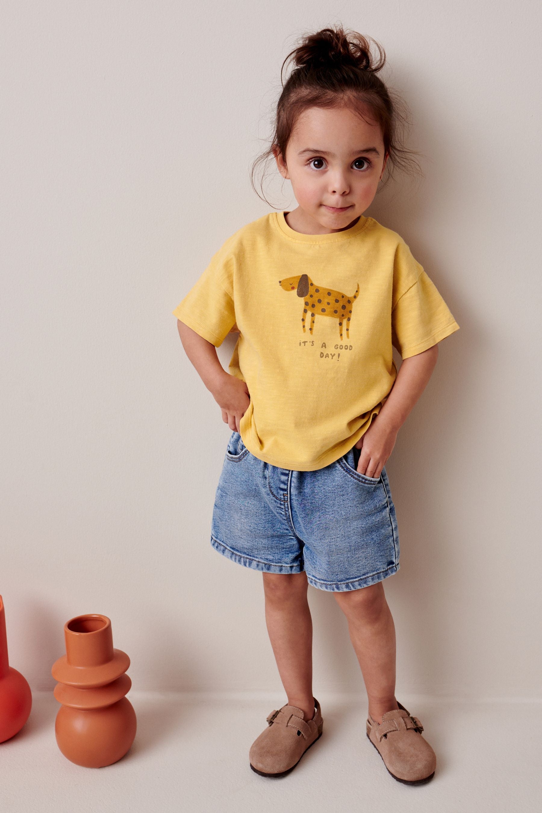 Yellow Dog Short Sleeve 100% Cotton T-Shirt (3mths-7yrs)