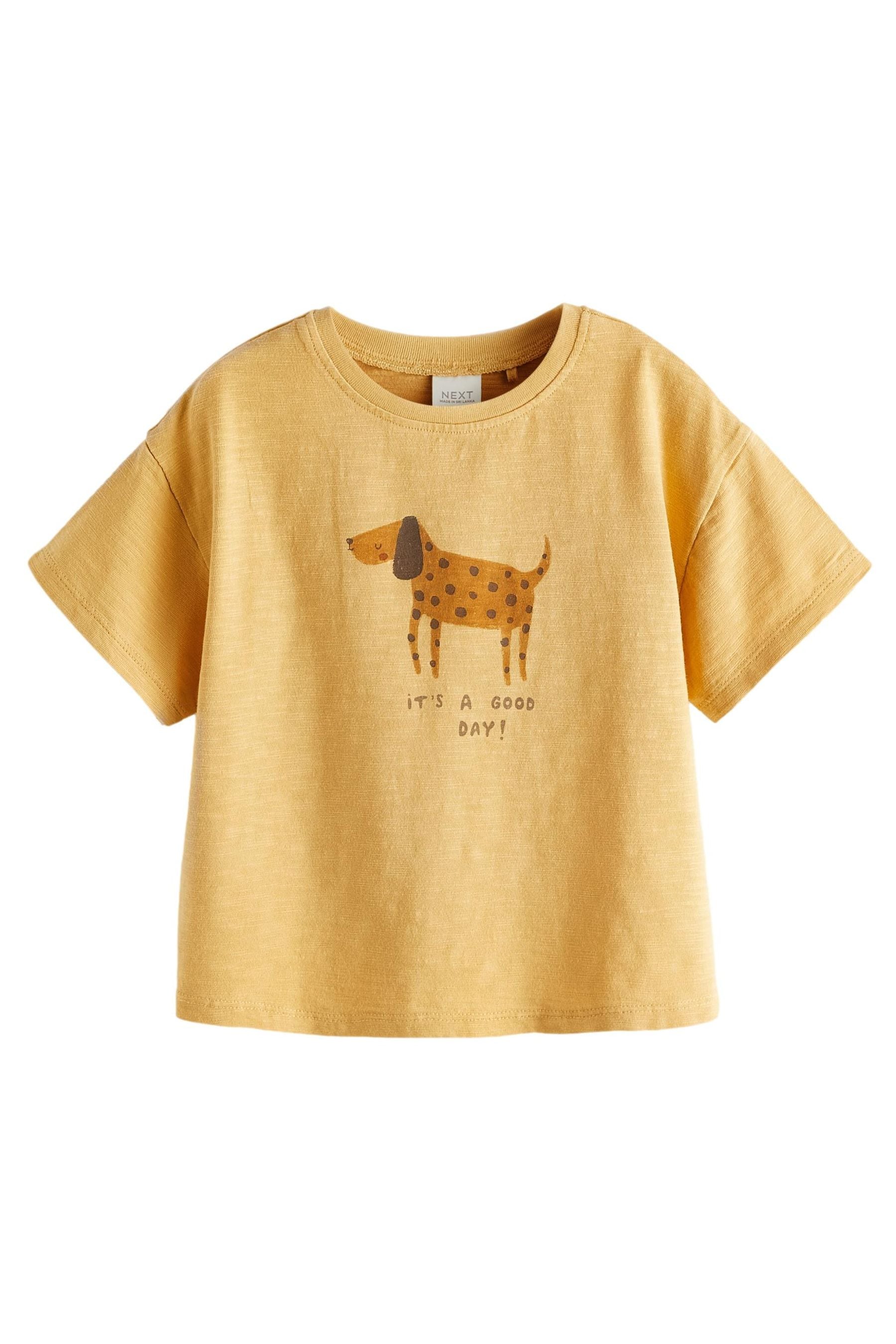 Yellow Dog Short Sleeve 100% Cotton T-Shirt (3mths-7yrs)