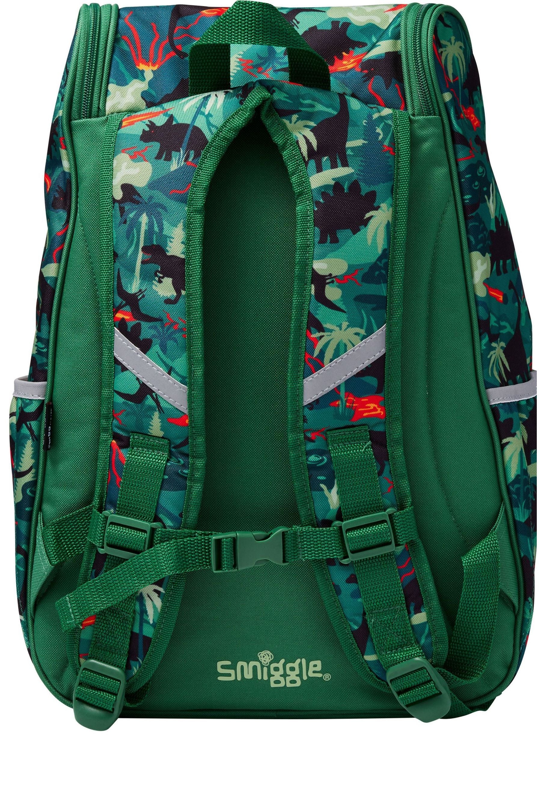 Smiggle Green Vivid Access Backpack with Reflective Tape