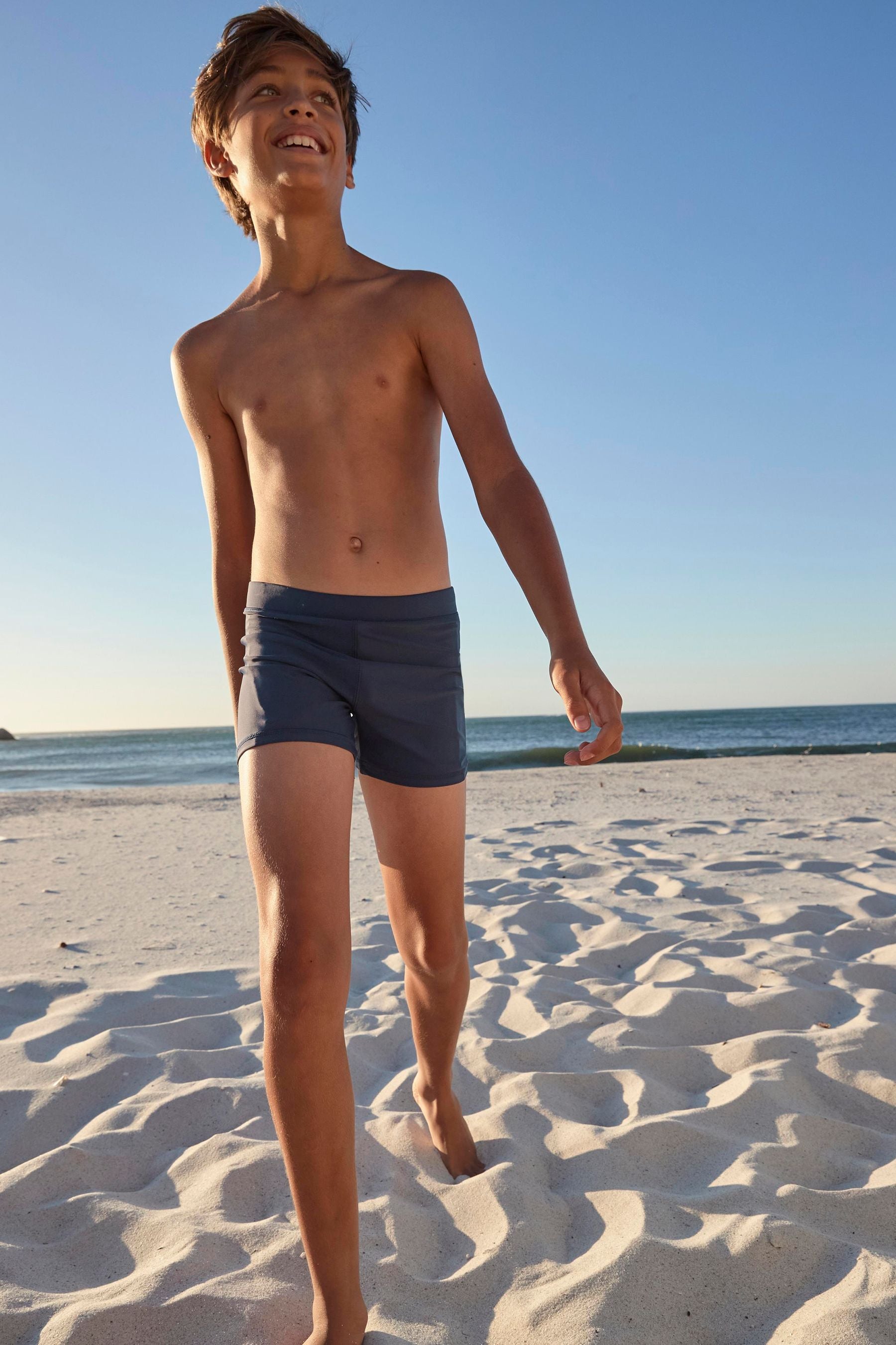 Navy Blue Stretch Swim Shorts (3-16yrs)