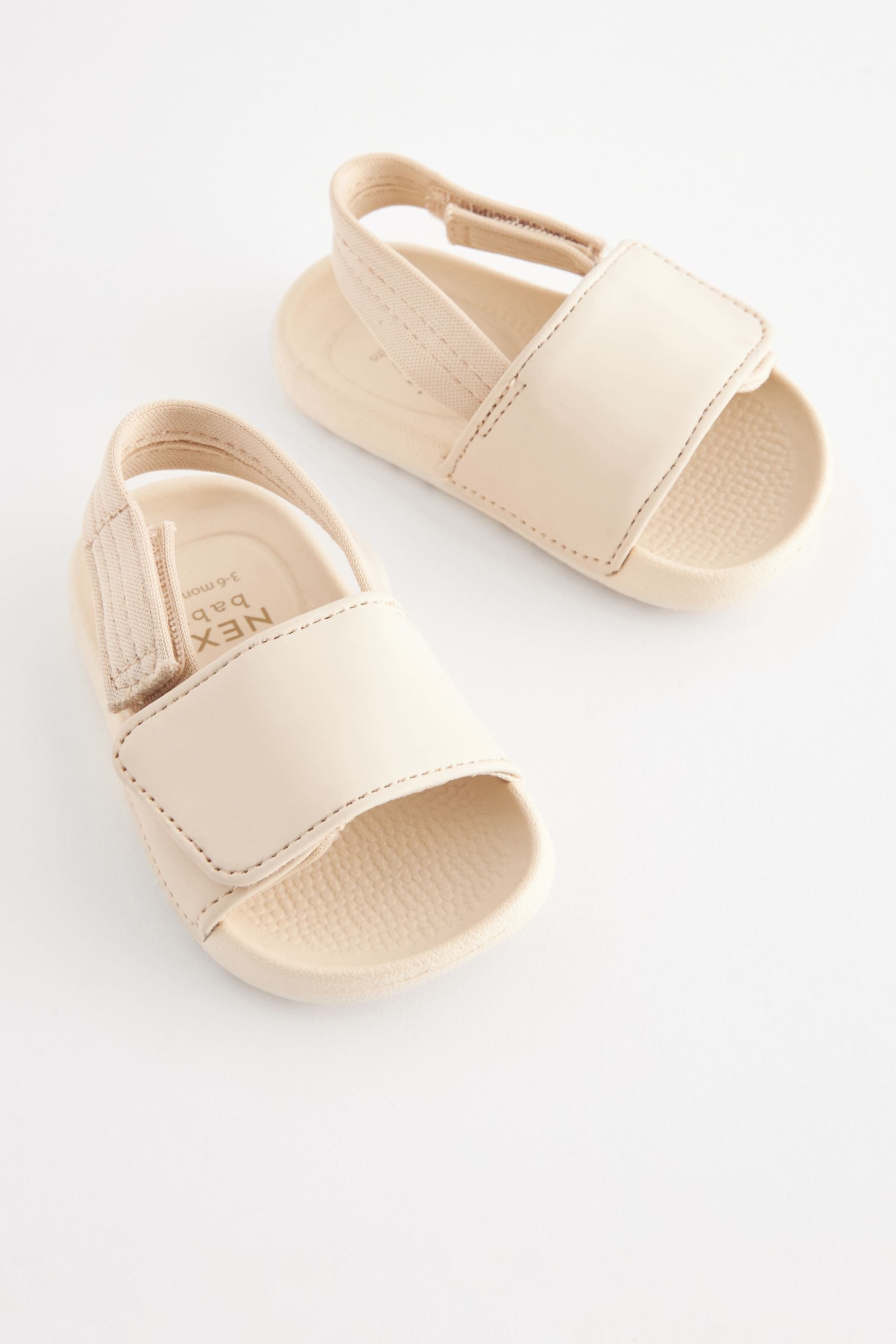 Neutral Beige Baby Slider Sandals (0-24mths)