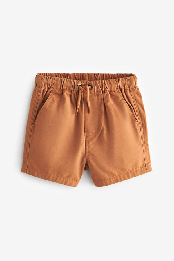 Dark Orange 100% Cotton Pull-On Shorts (3mths-7yrs)