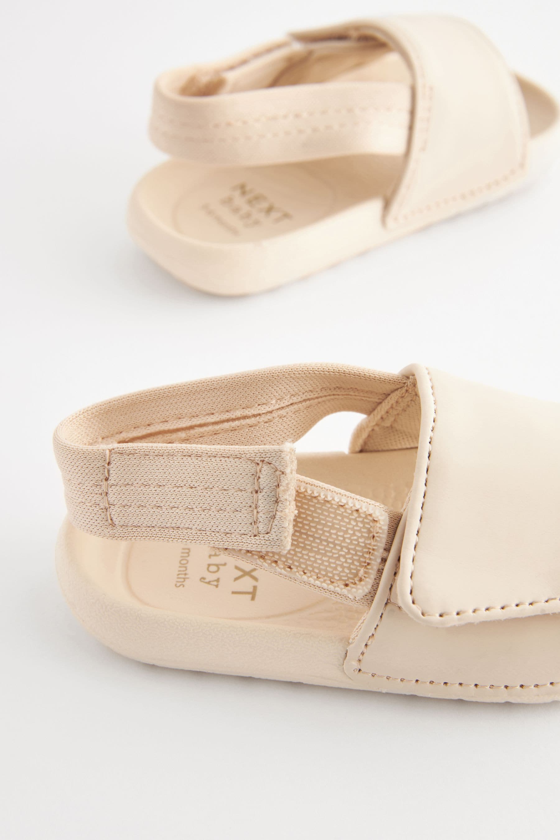 Neutral Beige Baby Slider Sandals (0-24mths)