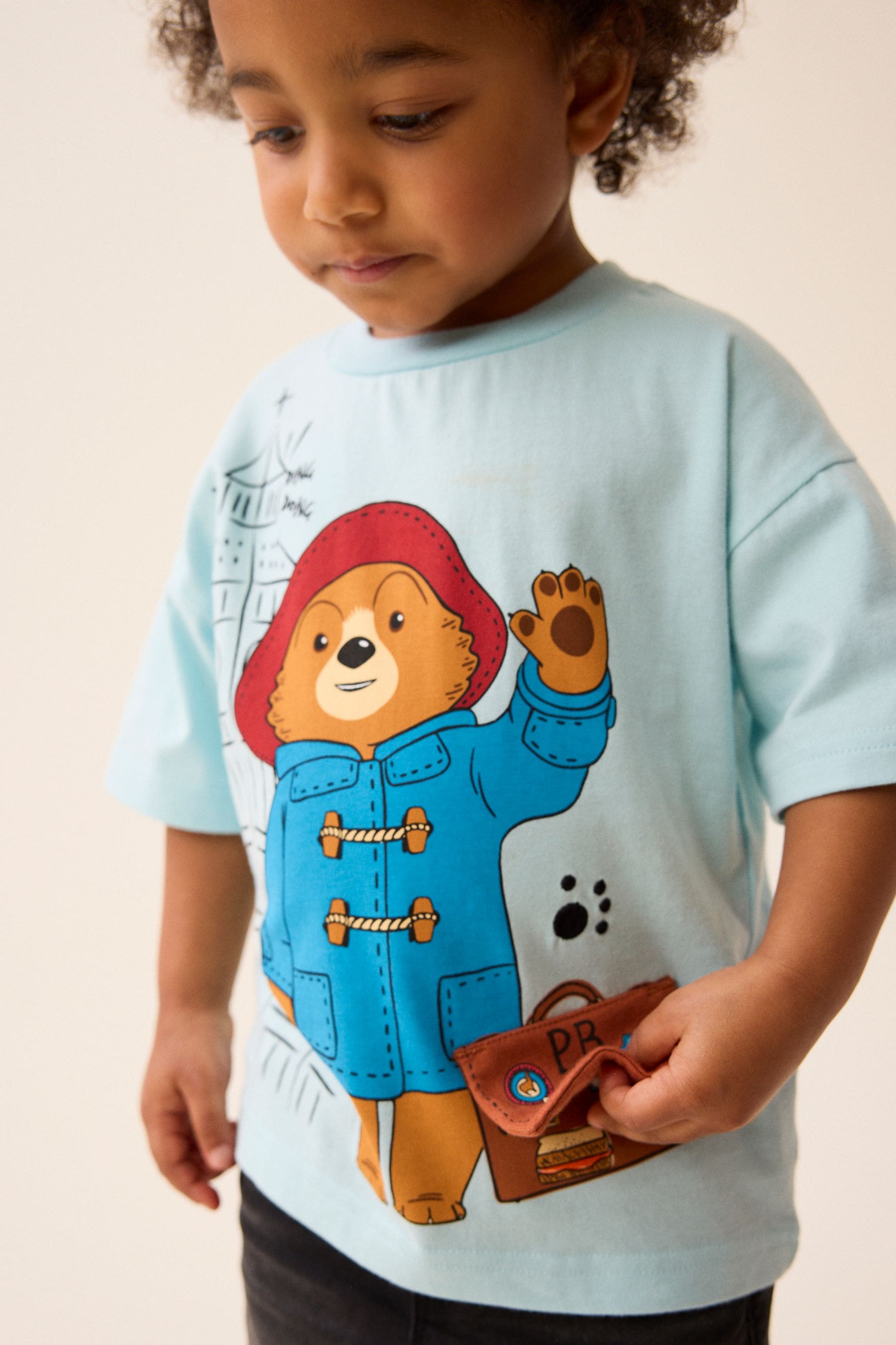 Blue Paddington Bear Short Sleeve T-Shirt (3mths-8yrs)