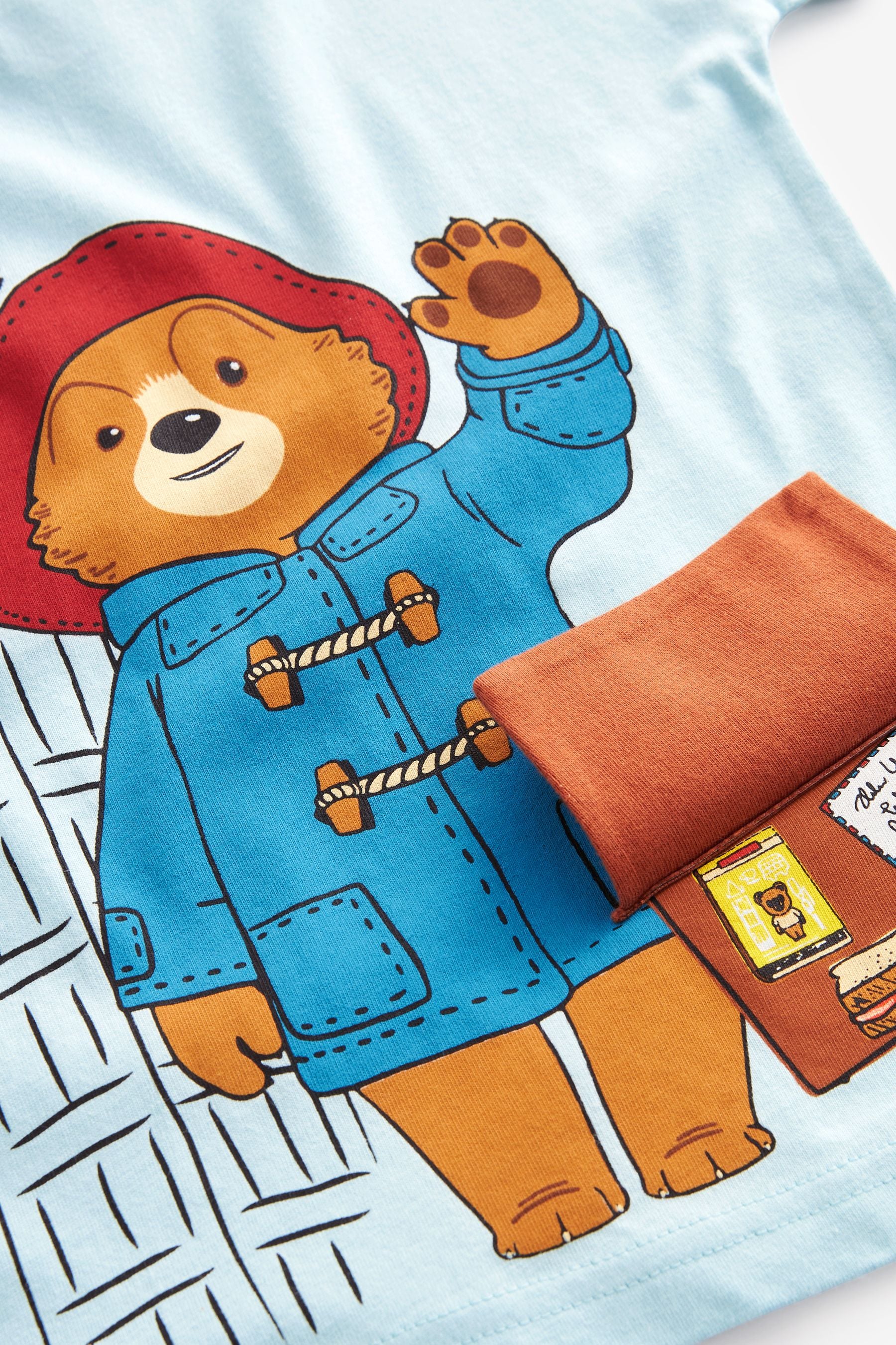 Blue 100% Cotton Paddington Bear Short Sleeve T-Shirt (3mths-8yrs)