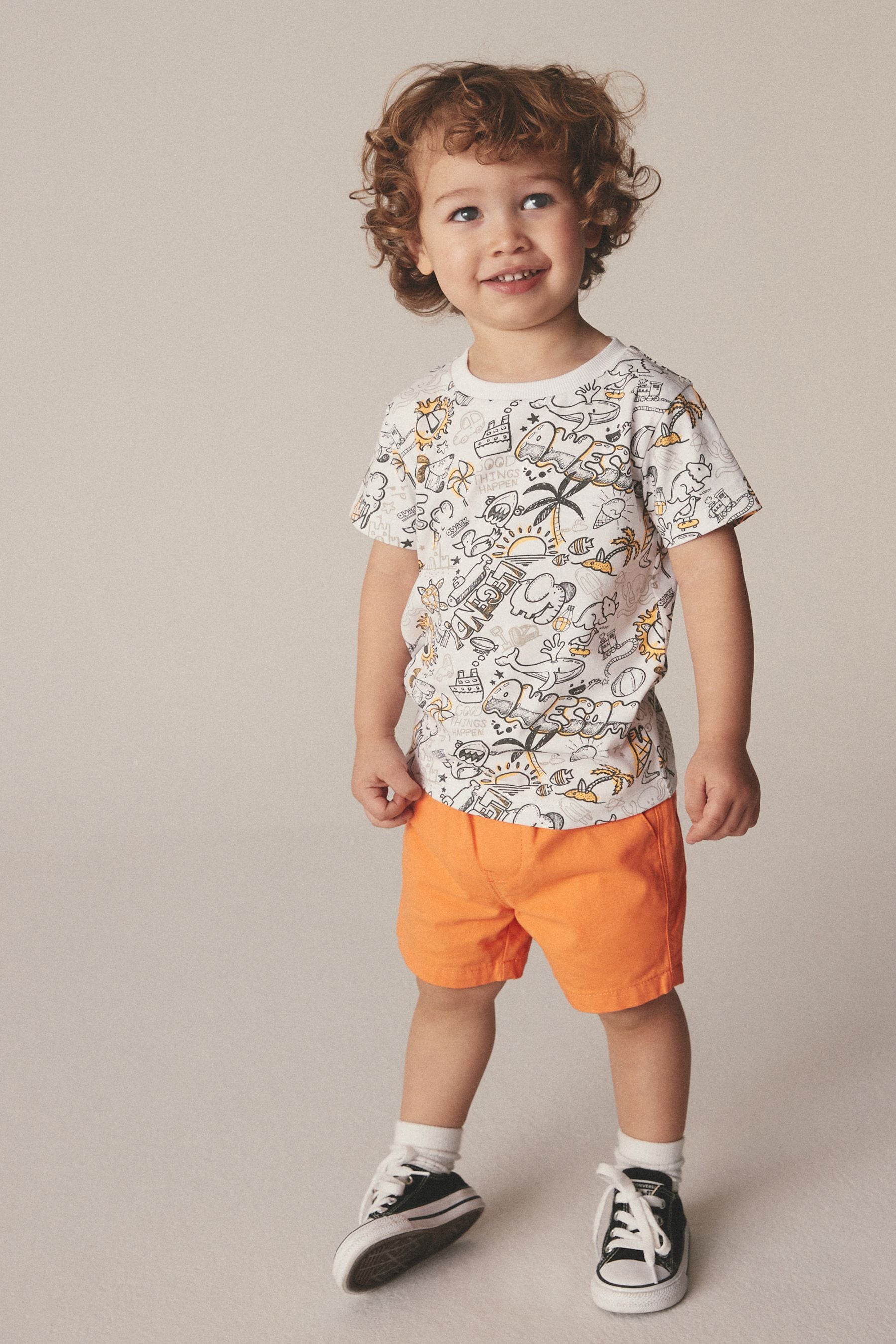 Orange Pull-On Shorts (3mths-7yrs)