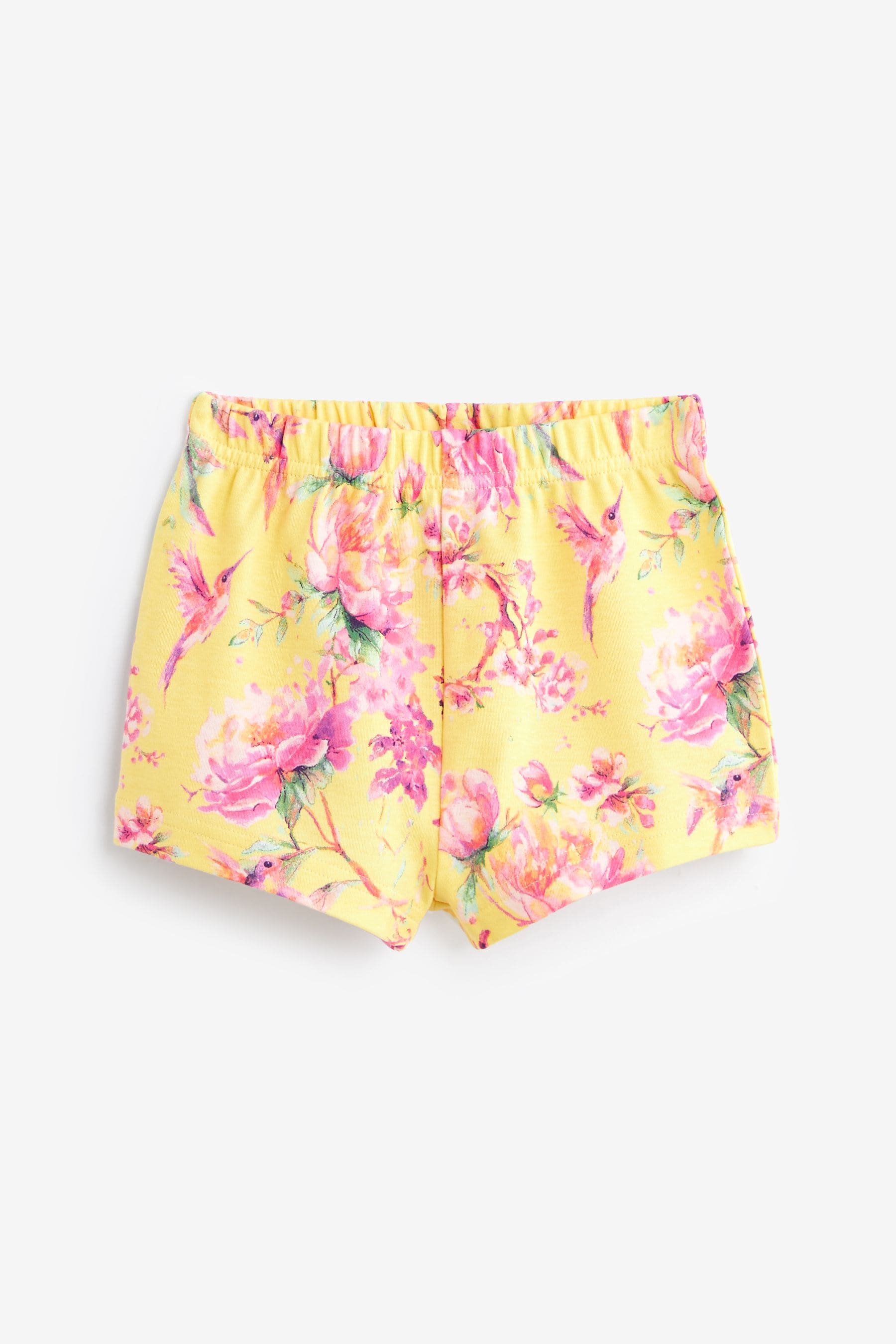 Pink/ Yellow Floral Short 100% Cotton Pyjamas 3 Pack (1.5-12yrs)