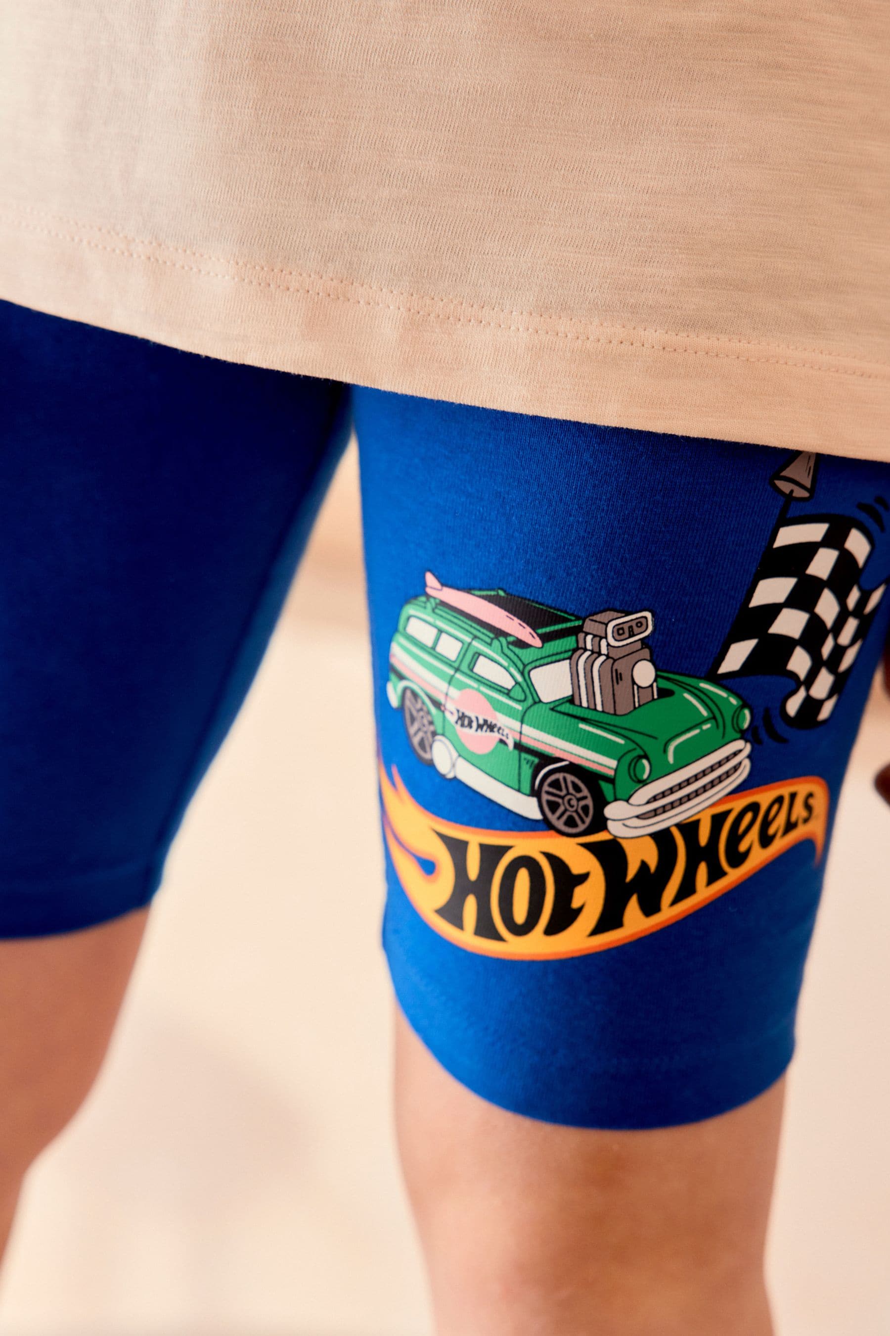 Blue/White Hot Wheels License Short Pyjamas (3-16yrs)