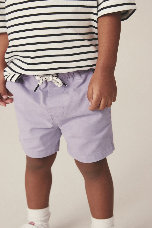 Lilac Purple 100% Cotton Pull-On Shorts (3mths-7yrs)