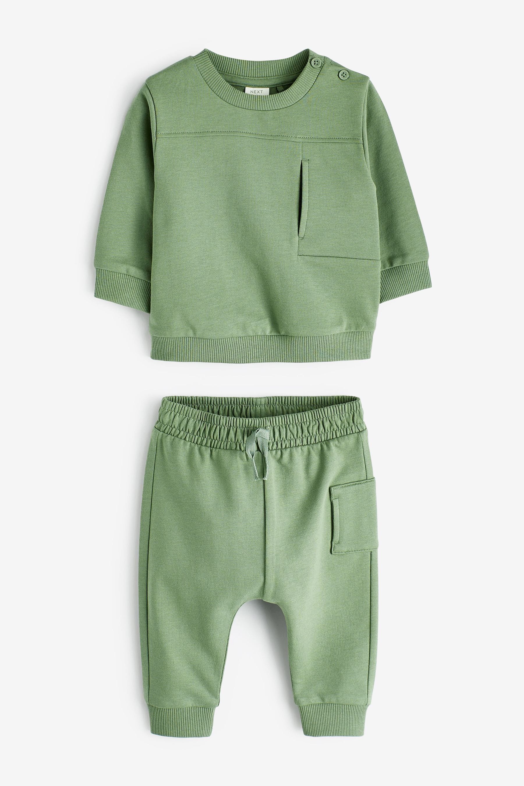 Green Baby Cosy Sweatshirt and Joggers Set